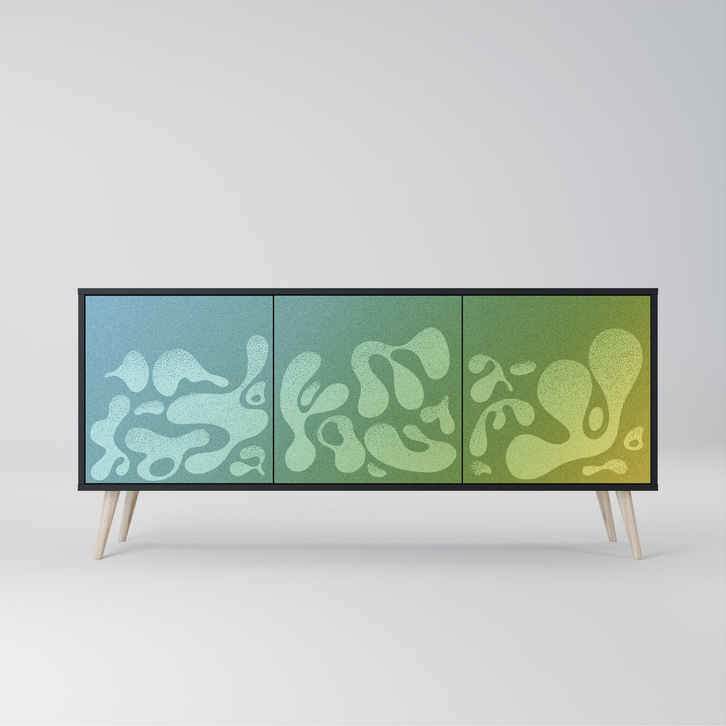 Buffet 3 portes IRREGULAR BLUE finition noire