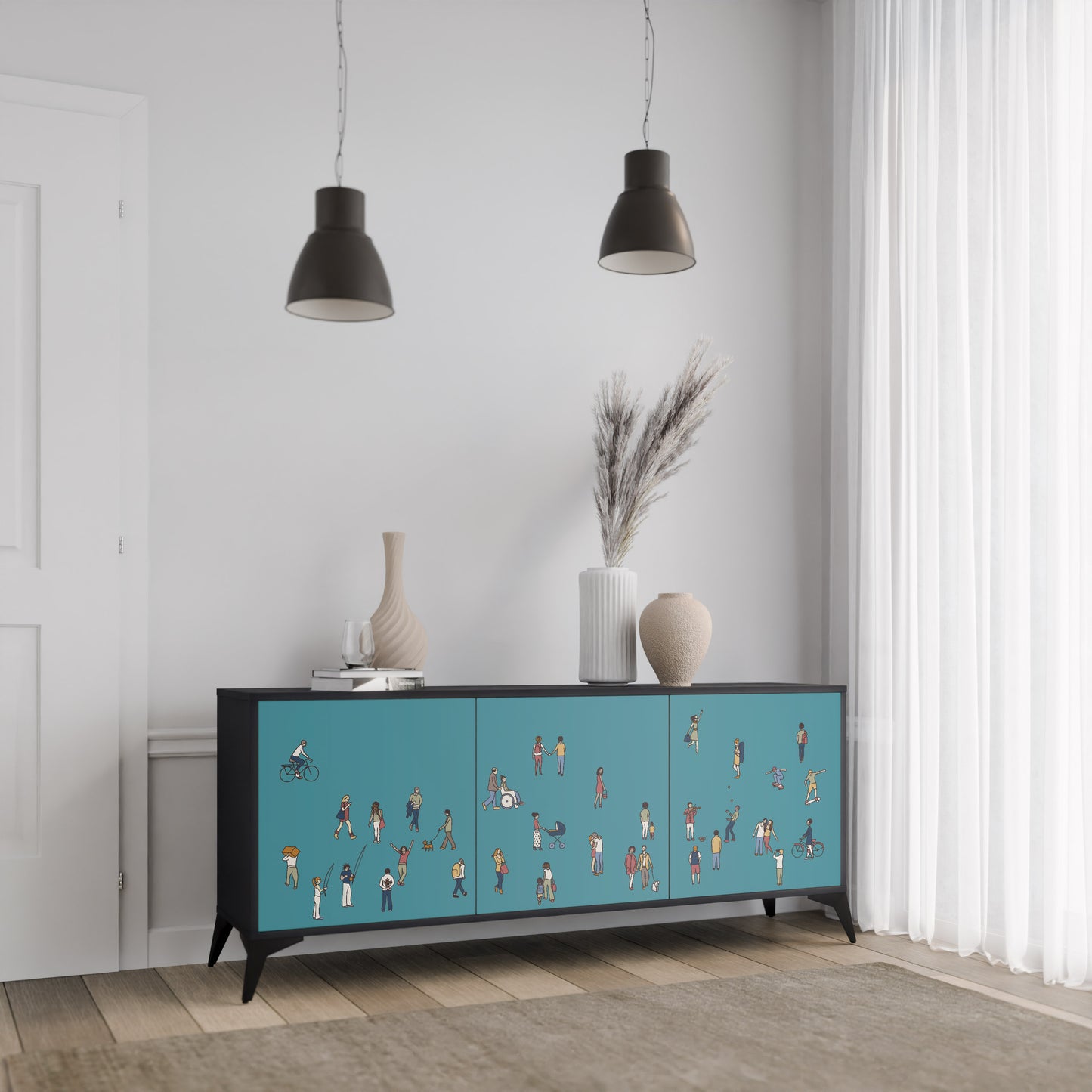 COLLECTIVE STREAM 3-Door Sideboard