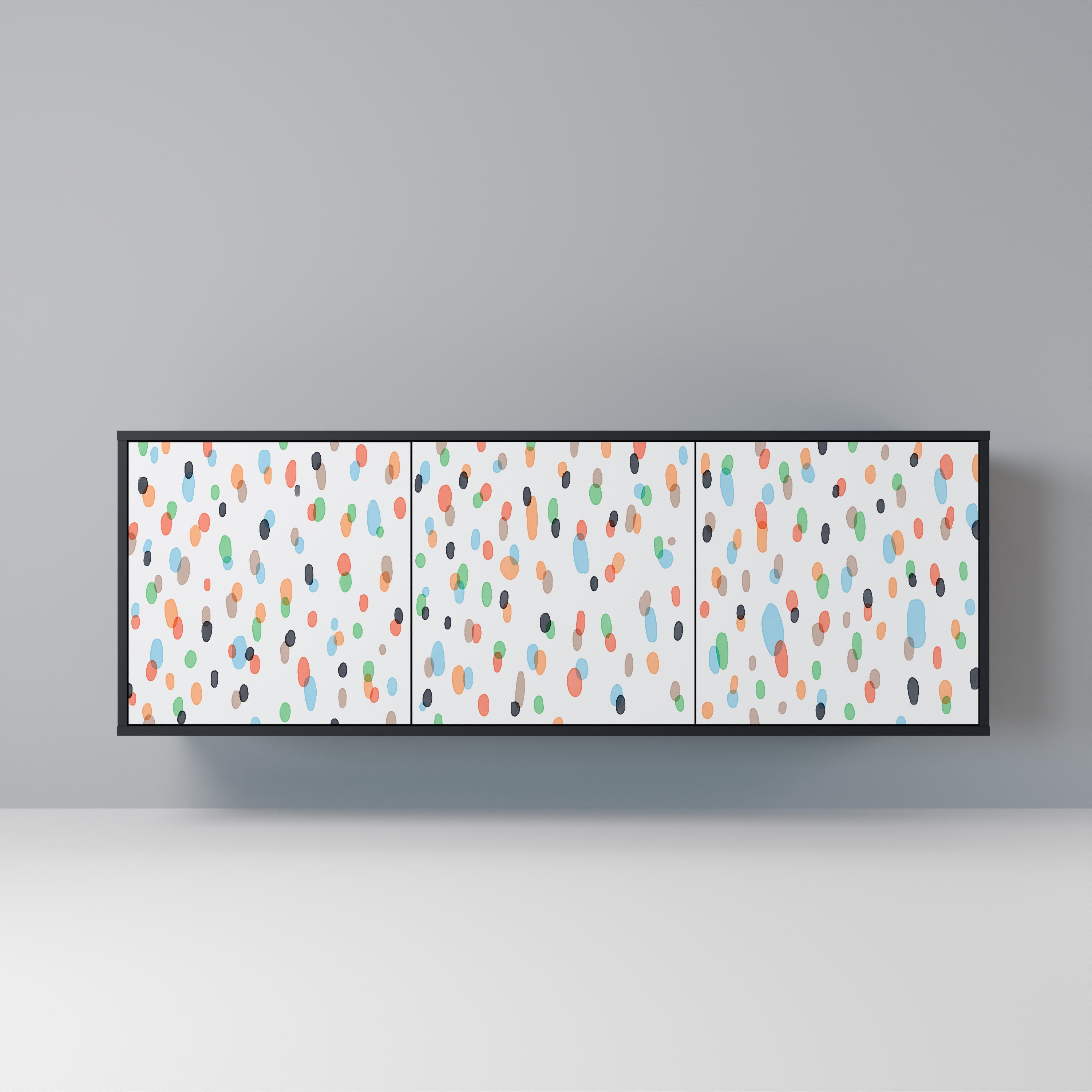 Buffet 3 portes ENERGETIC SPOTS finition noire