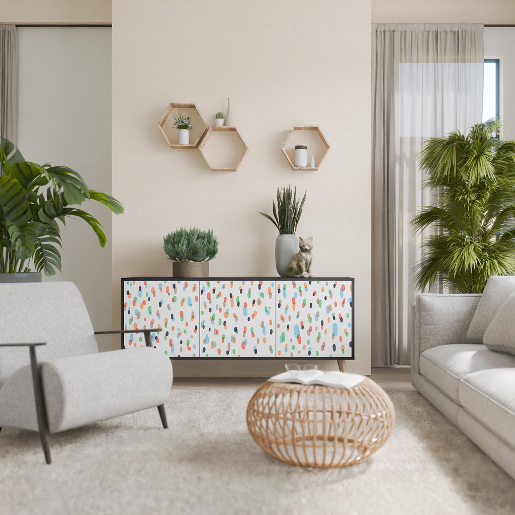 Buffet 3 portes ENERGETIC SPOTS finition noire