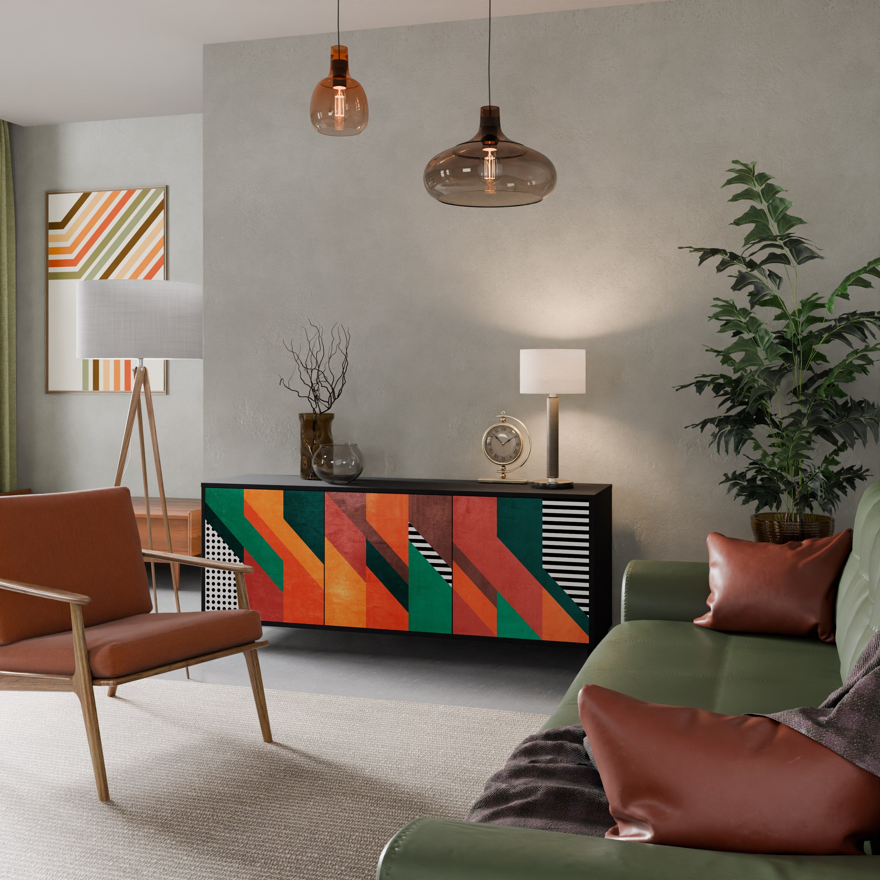 Buffet 3 portes MAKESHIFT ARTISTRY en finition noire