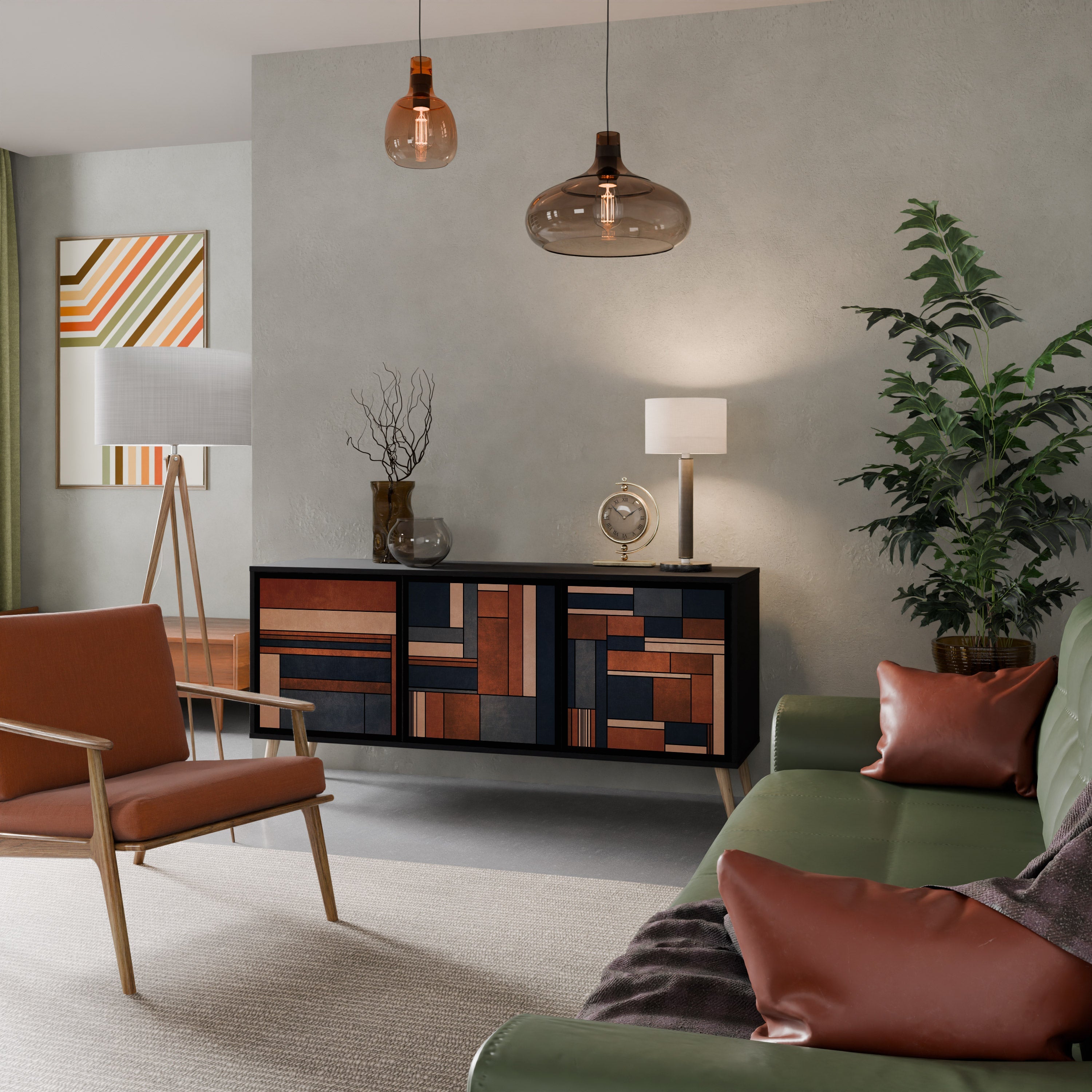 Buffet 3 portes INTREPID FORMATION en finition noire