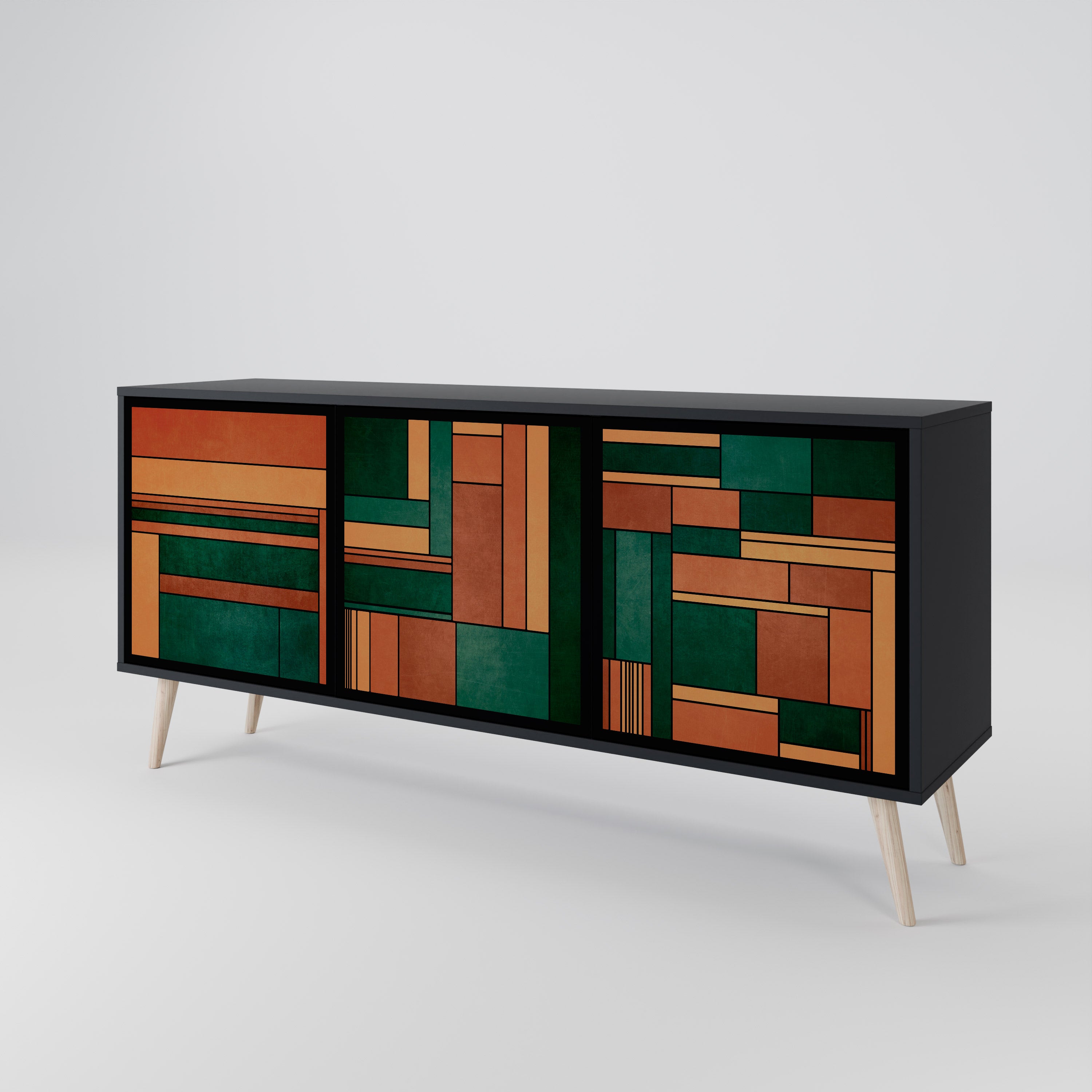 EARTHY FIGURES 3-Door Sideboard