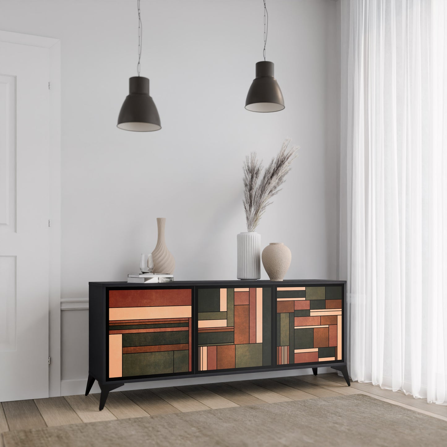 FIGURES OF NATURE 3-Door Sideboard
