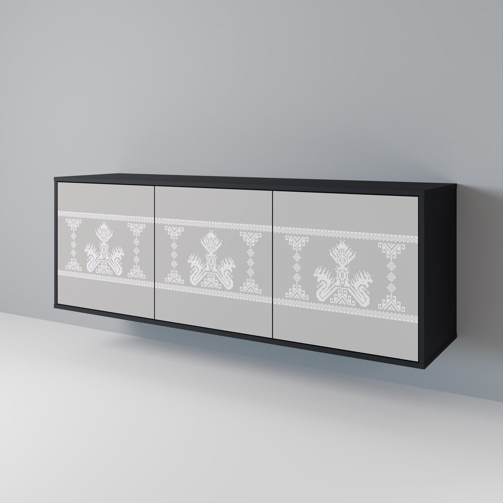 Buffet 3 portes THAI GRAY finition noire