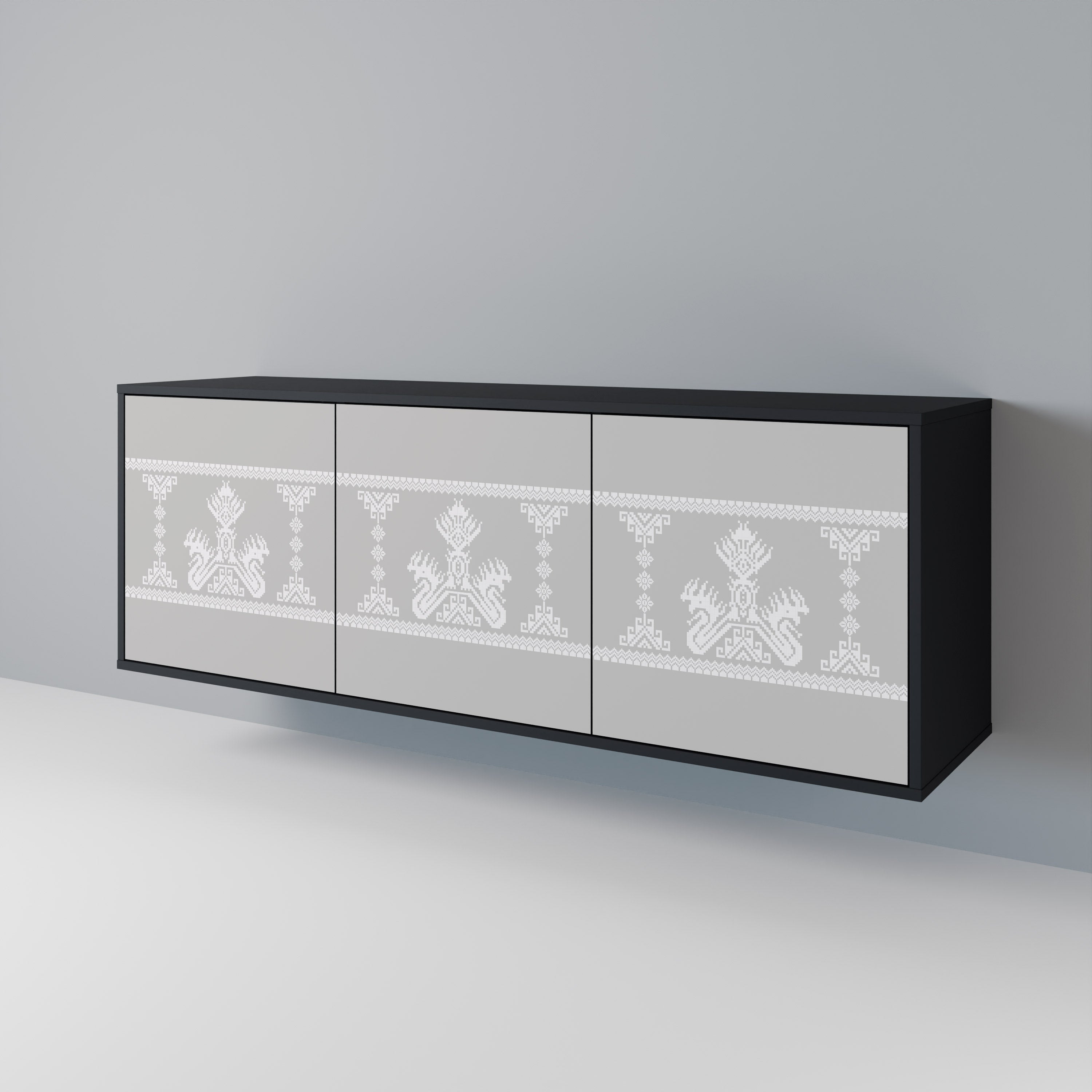 Buffet 3 portes THAI GRAY finition noire