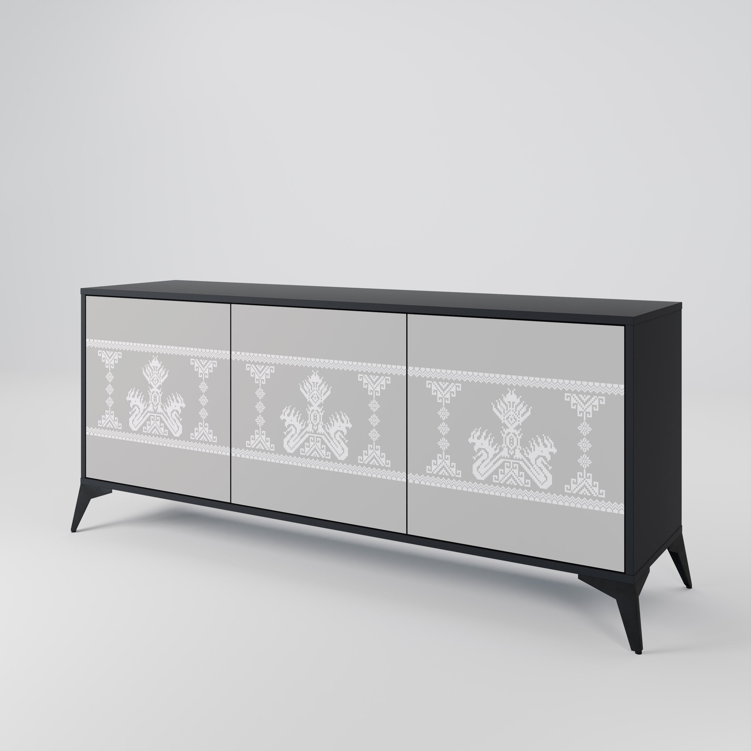 Buffet 3 portes THAI GRAY finition noire