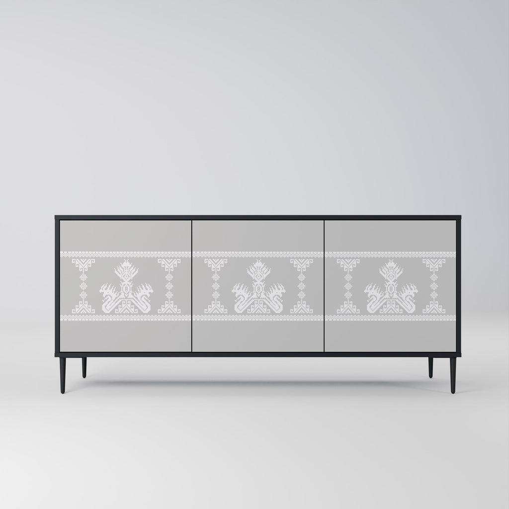 Buffet 3 portes THAI GRAY finition noire