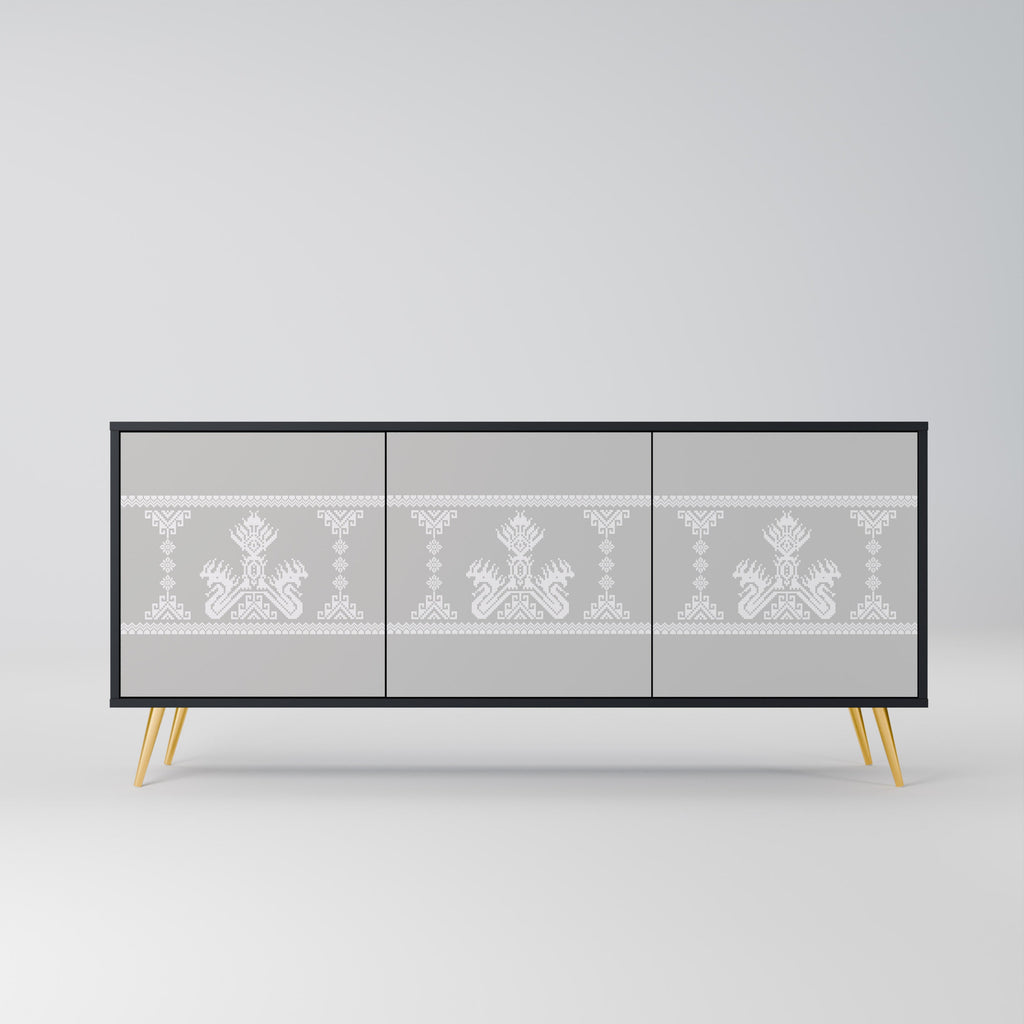 Buffet 3 portes THAI GRAY finition noire