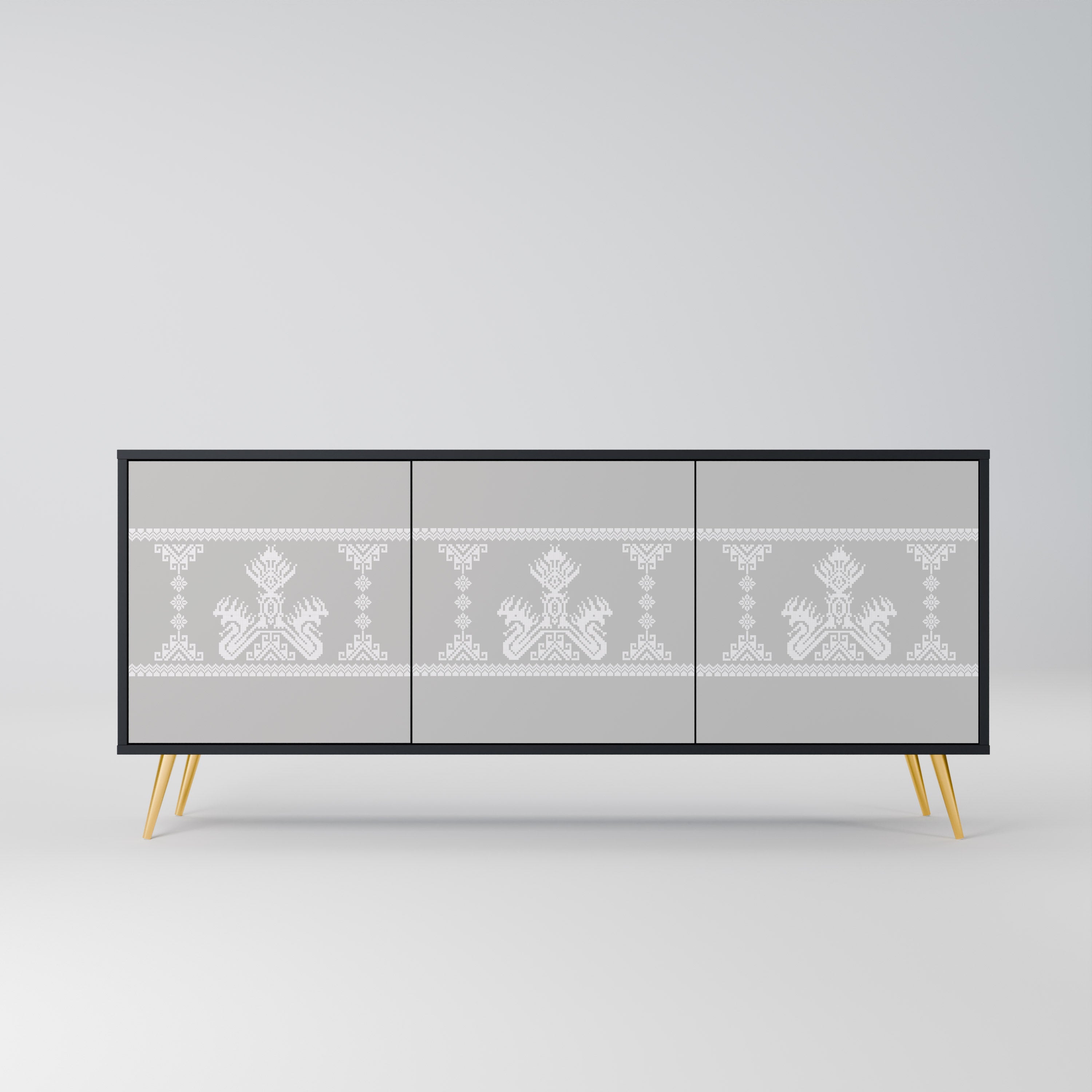 Buffet 3 portes THAI GRAY finition noire