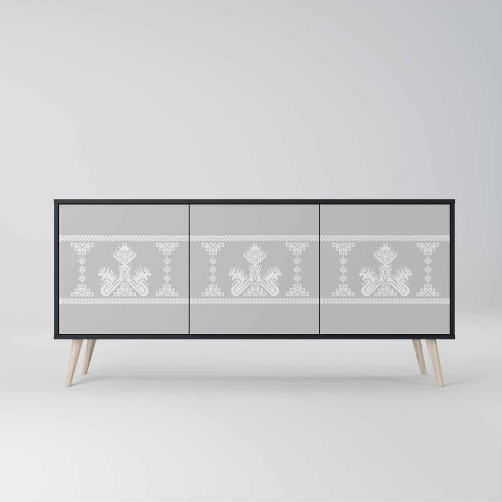 Buffet 3 portes THAI GRAY finition noire