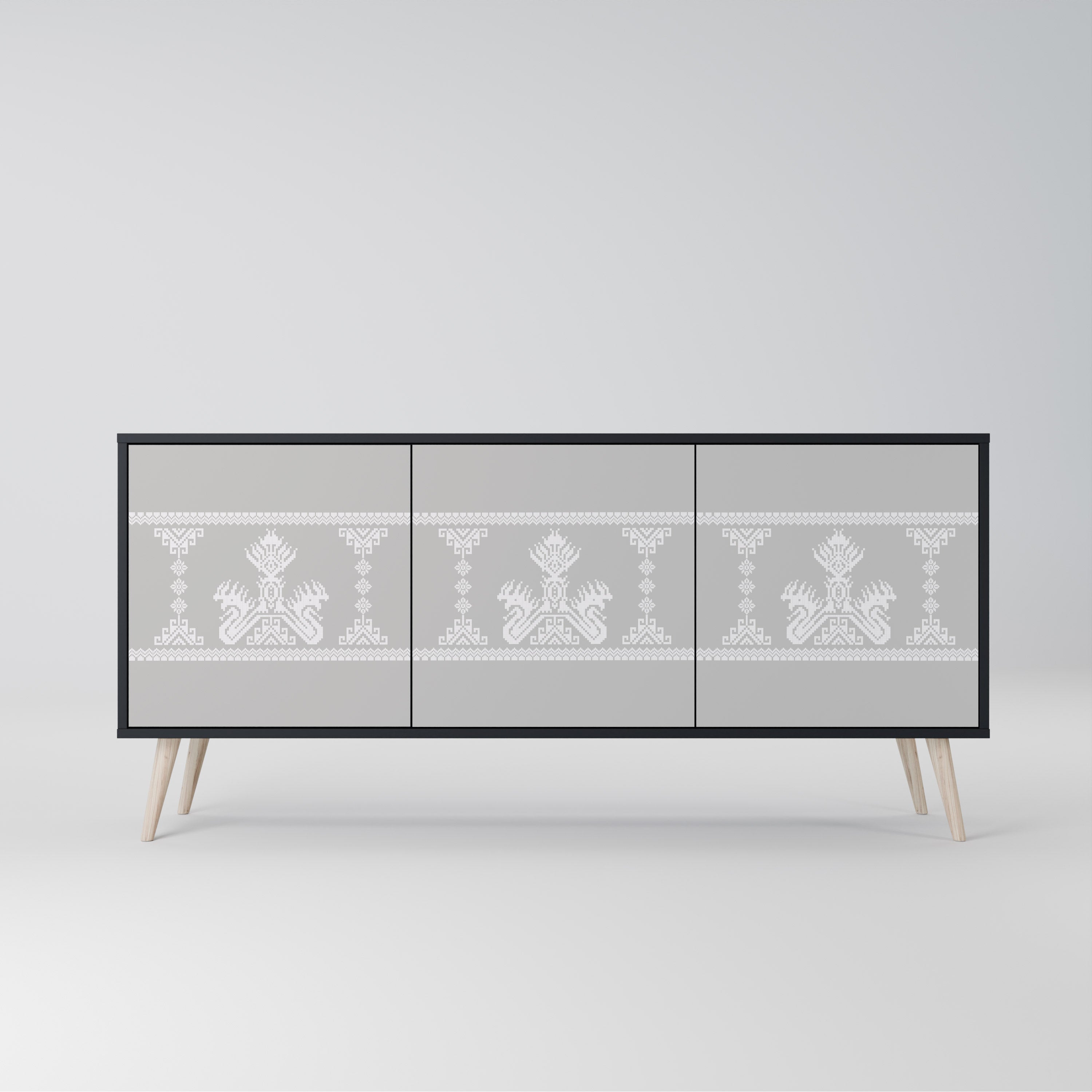 Buffet 3 portes THAI GRAY finition noire