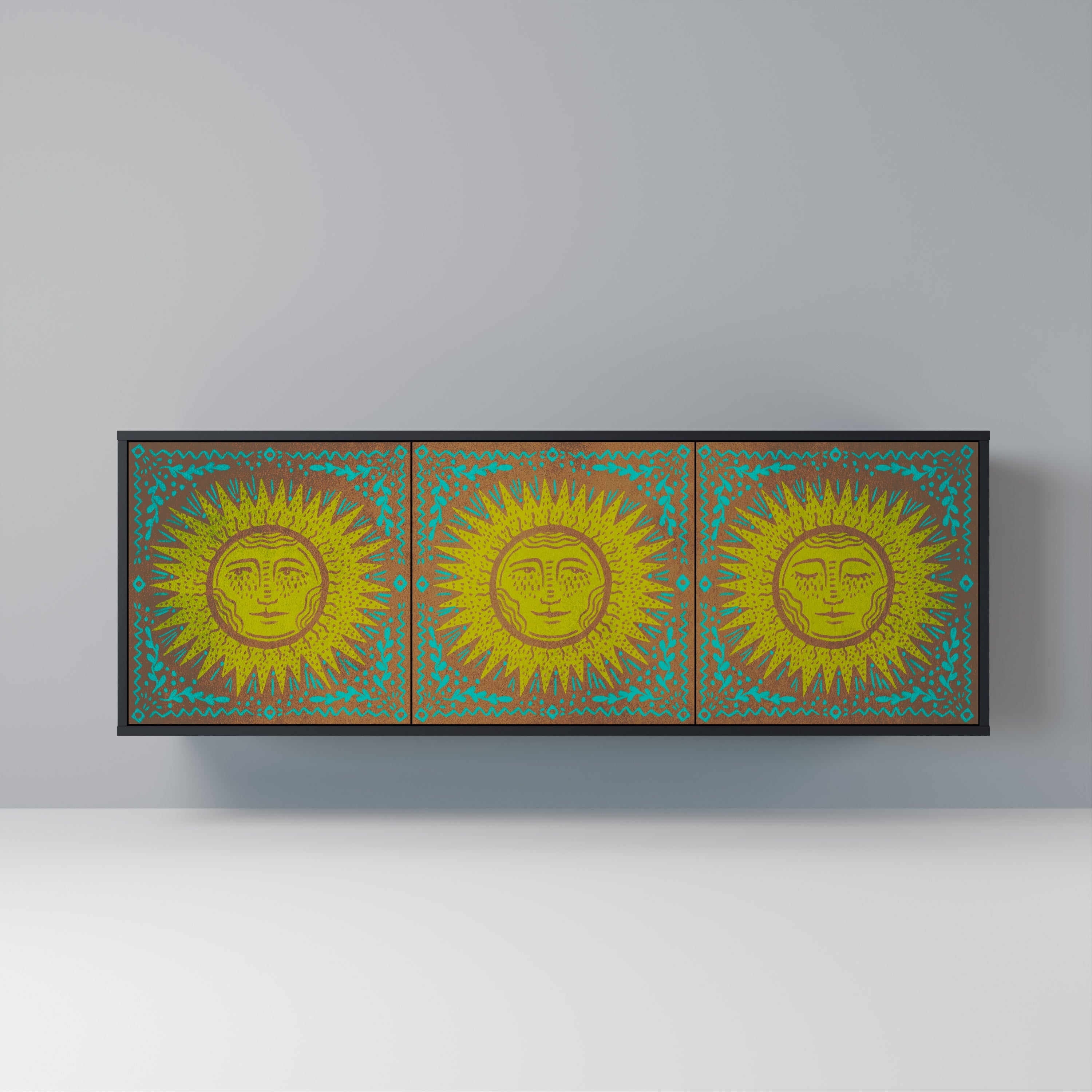 Buffet 3 portes SUNSHINE EULOGY finition noire