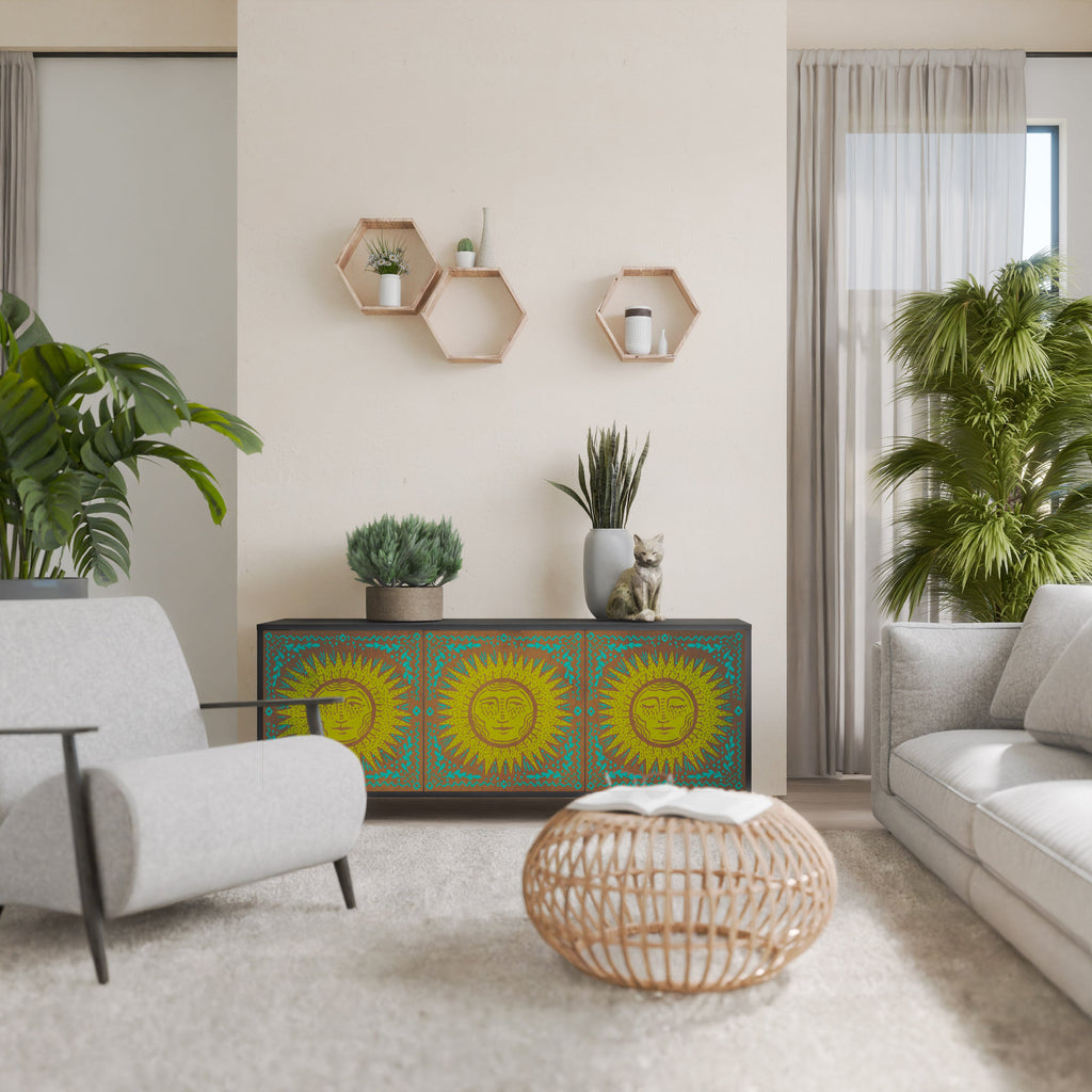 Buffet 3 portes SUNSHINE EULOGY finition noire