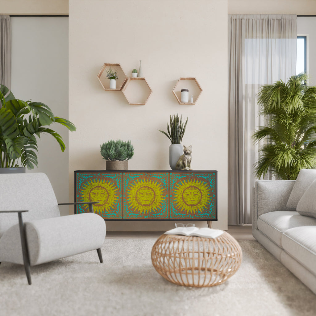 Buffet 3 portes SUNSHINE EULOGY finition noire