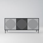POLYGON ILLUSION 3-Door Sideboard
