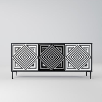 POLYGON ILLUSION 3-Door Sideboard