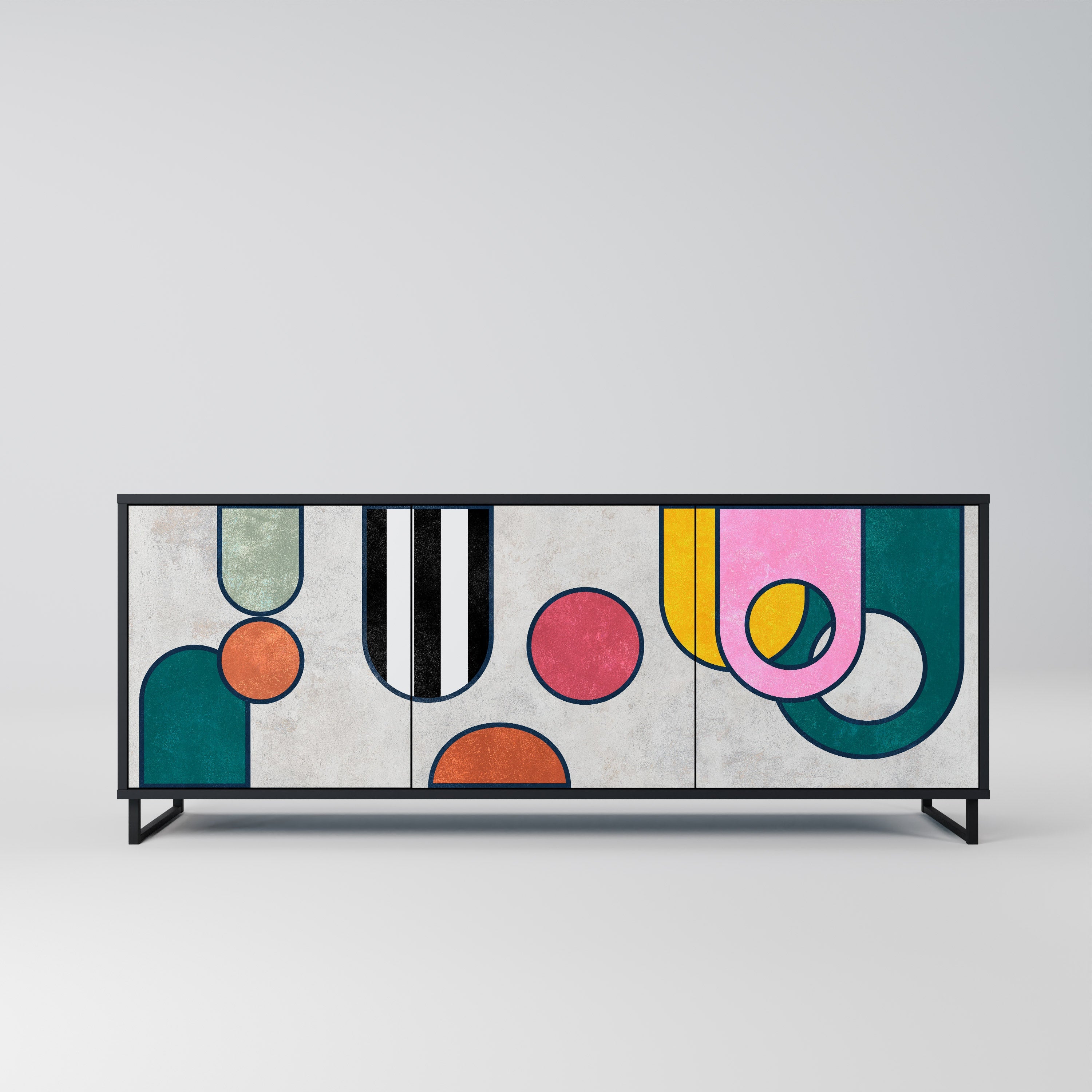 Buffet 3 portes COOL STORY en finition noire