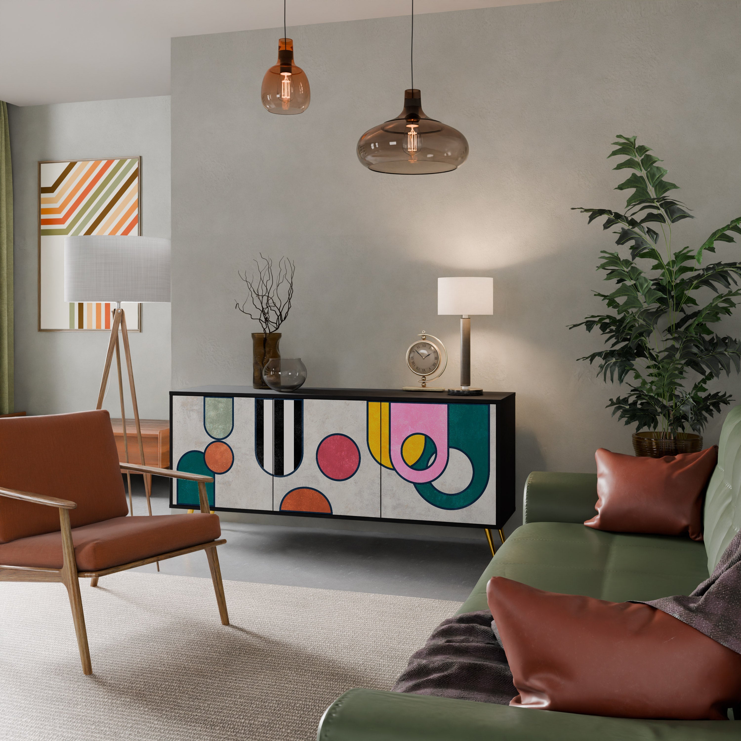 Buffet 3 portes COOL STORY en finition noire