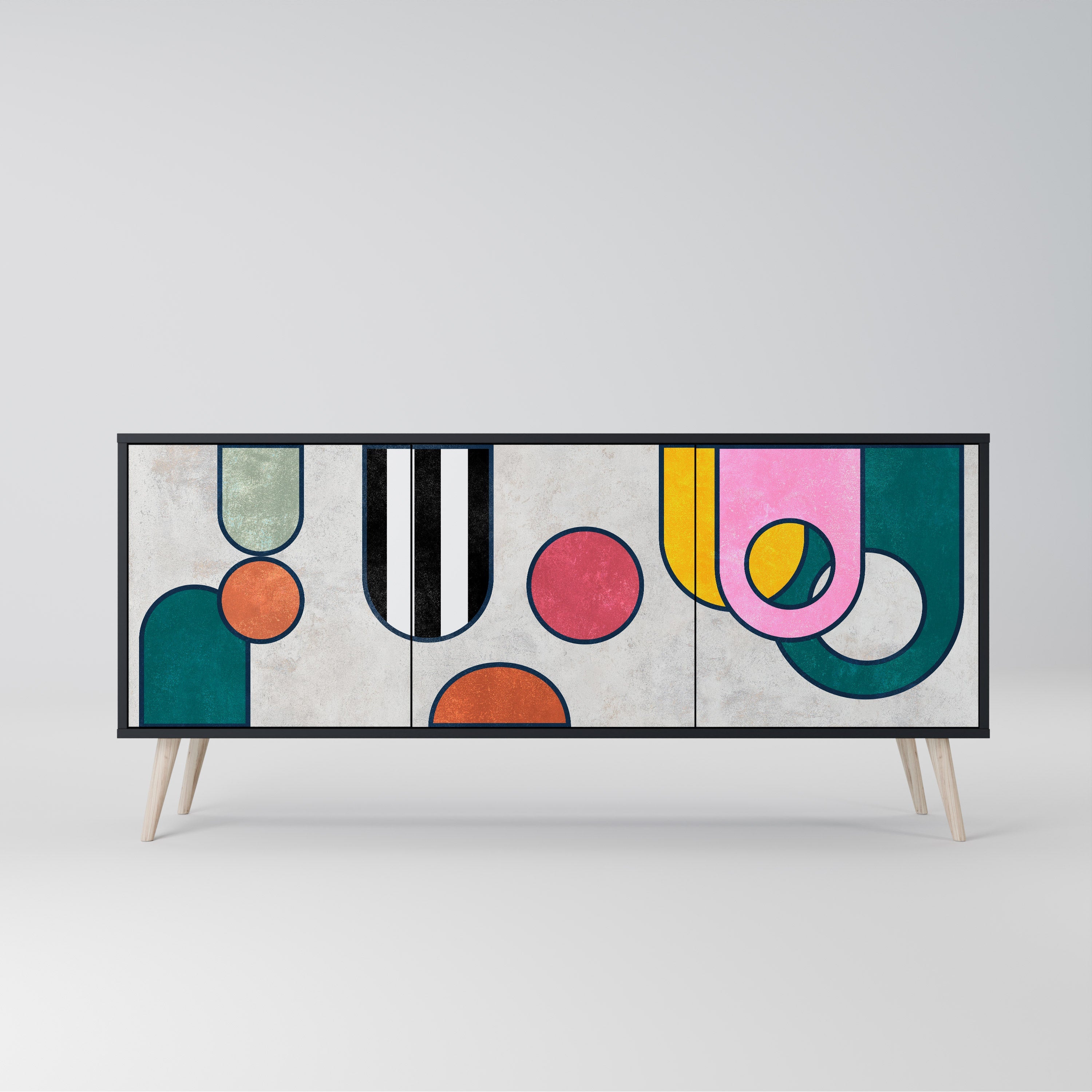 Buffet 3 portes COOL STORY en finition noire