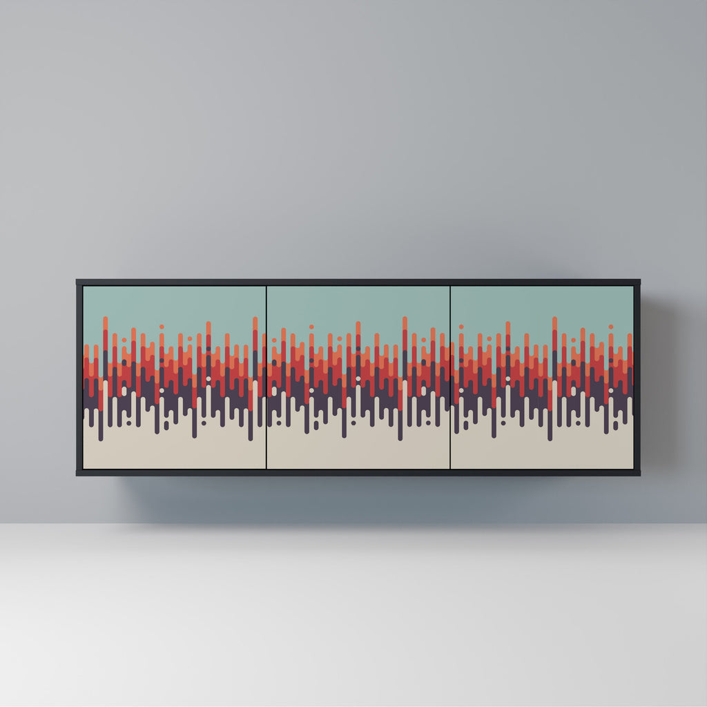 CHROMA CONTOURS 3-Door Sideboard in Black Finish