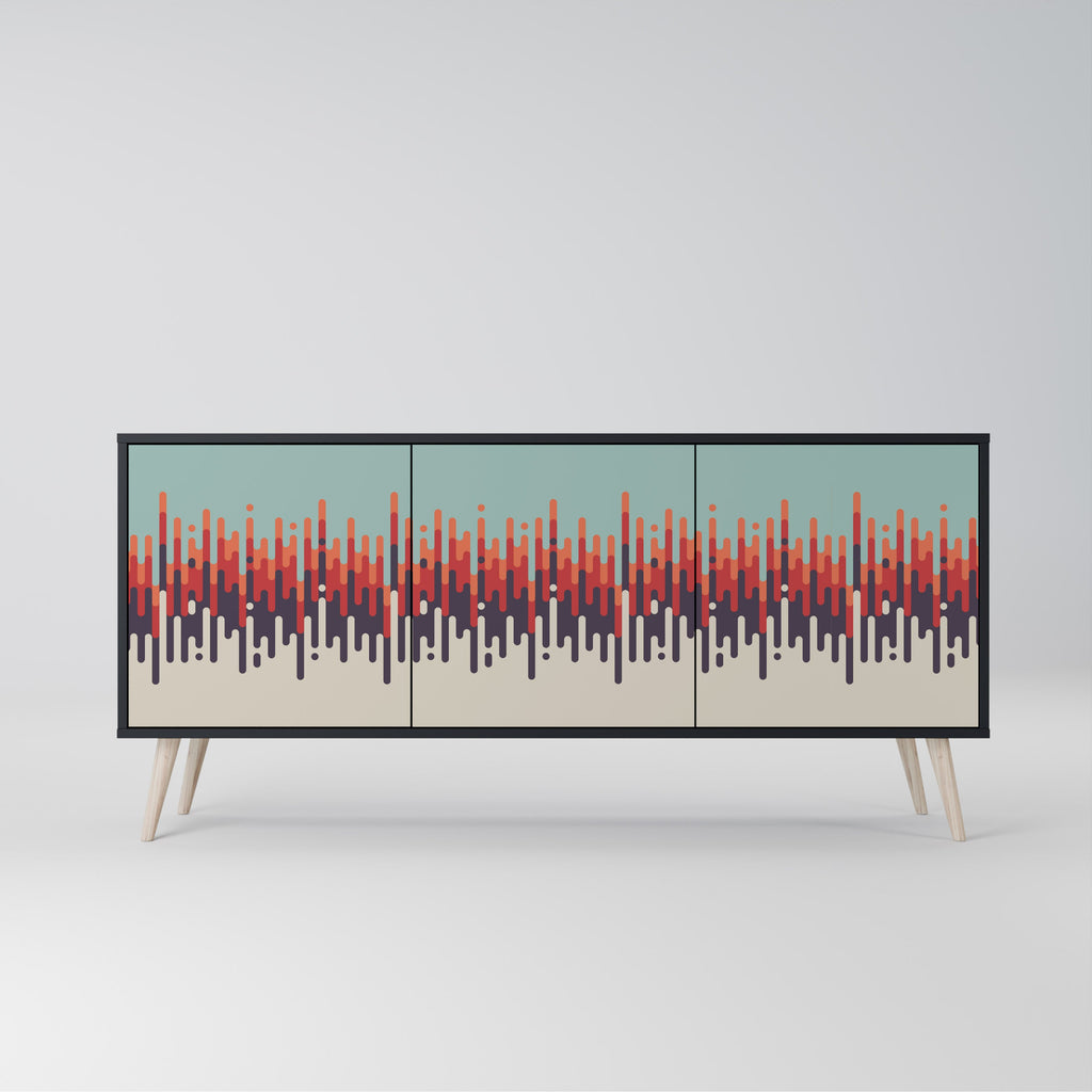 CHROMA CONTOURS 3-Door Sideboard in Black Finish