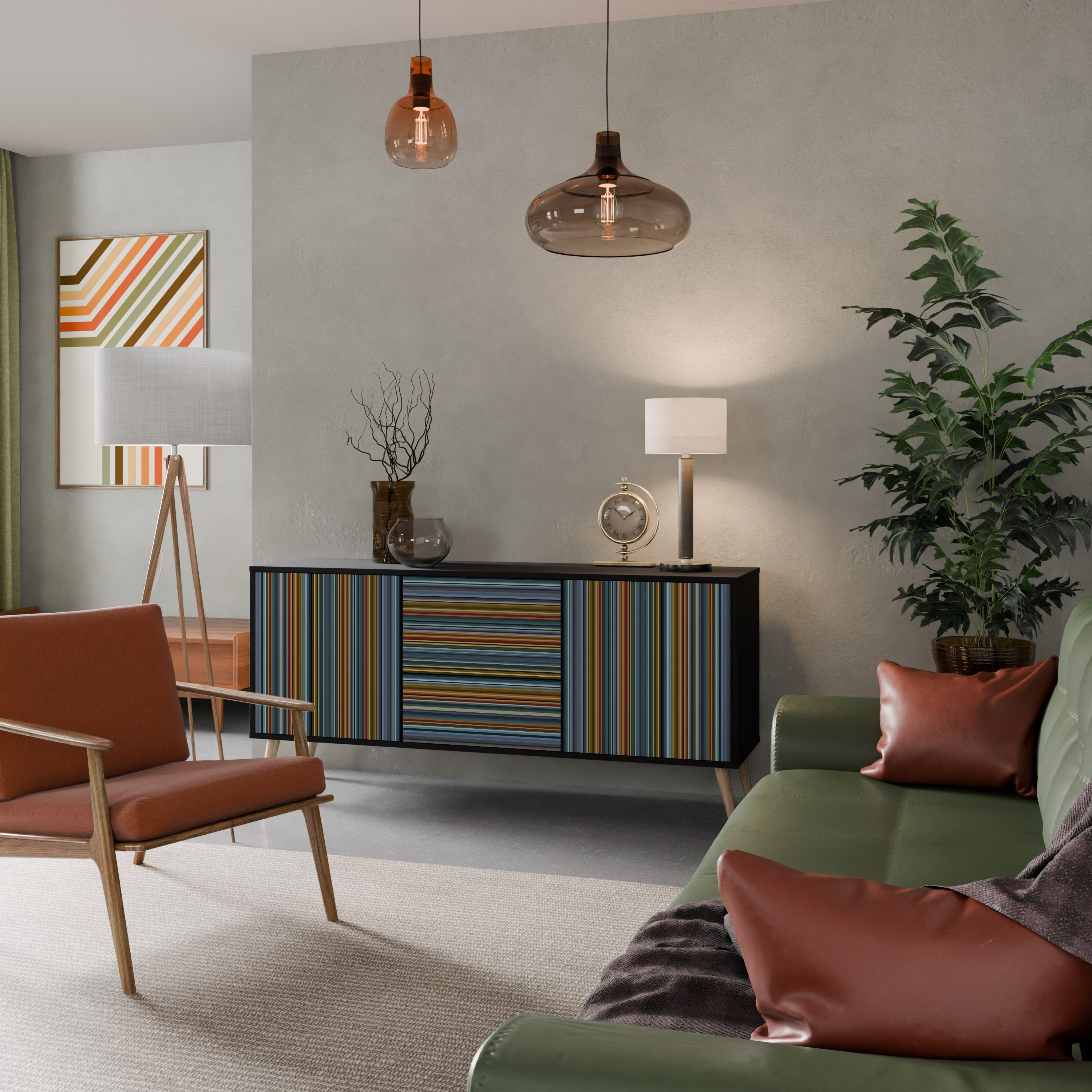 Buffet 3 portes LINEOUT SPECTRUM finition noire