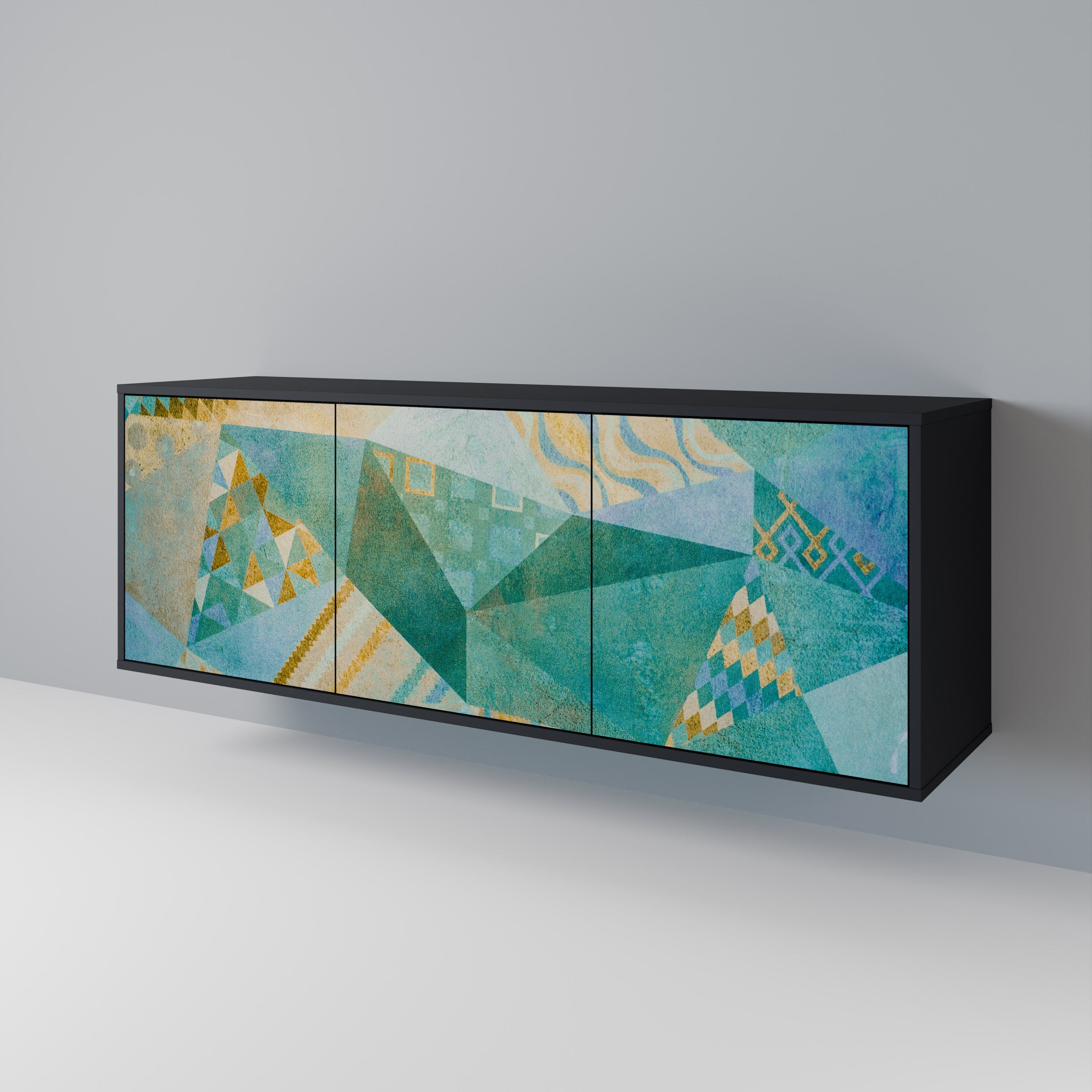 Buffet 3 portes SPECTRUM SPLENDOR finition noire