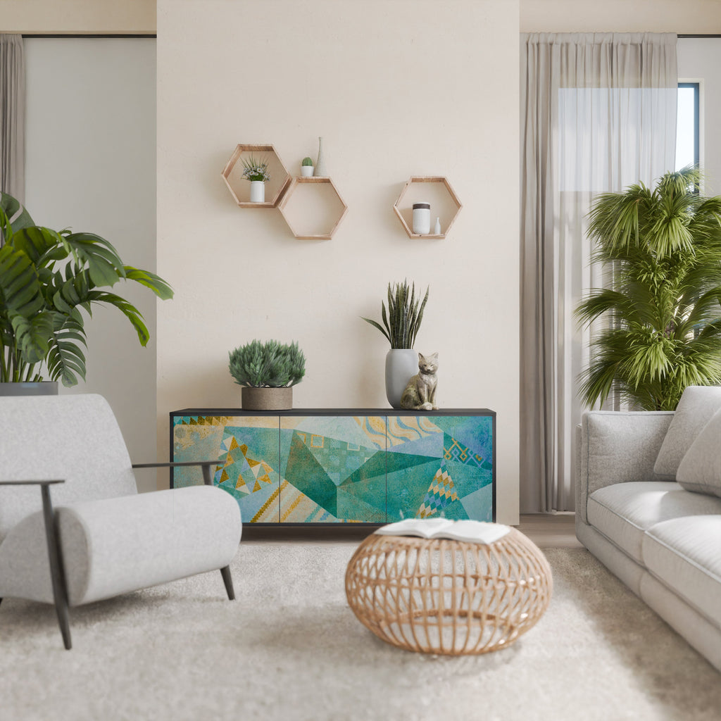 Buffet 3 portes SPECTRUM SPLENDOR finition noire