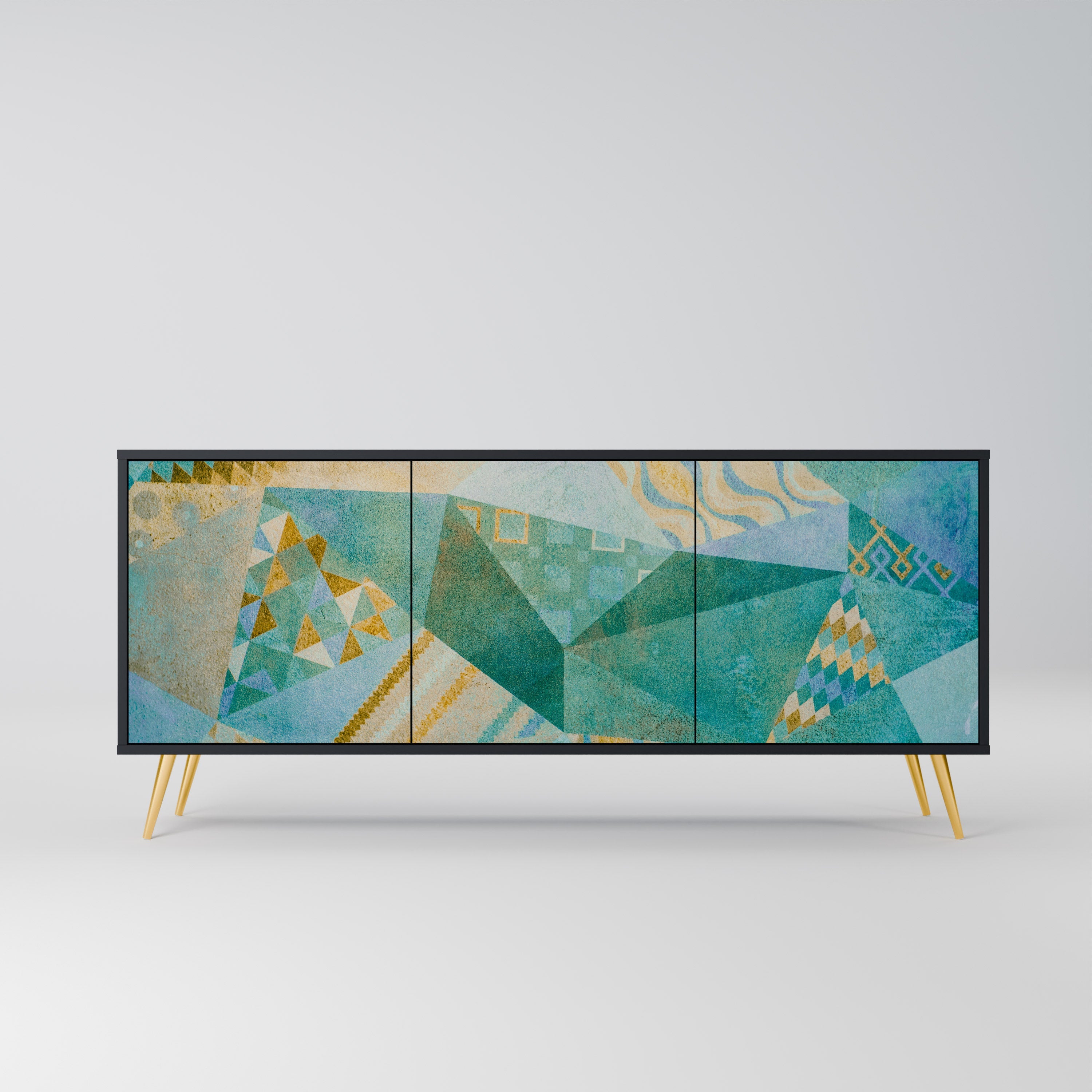 Buffet 3 portes SPECTRUM SPLENDOR finition noire