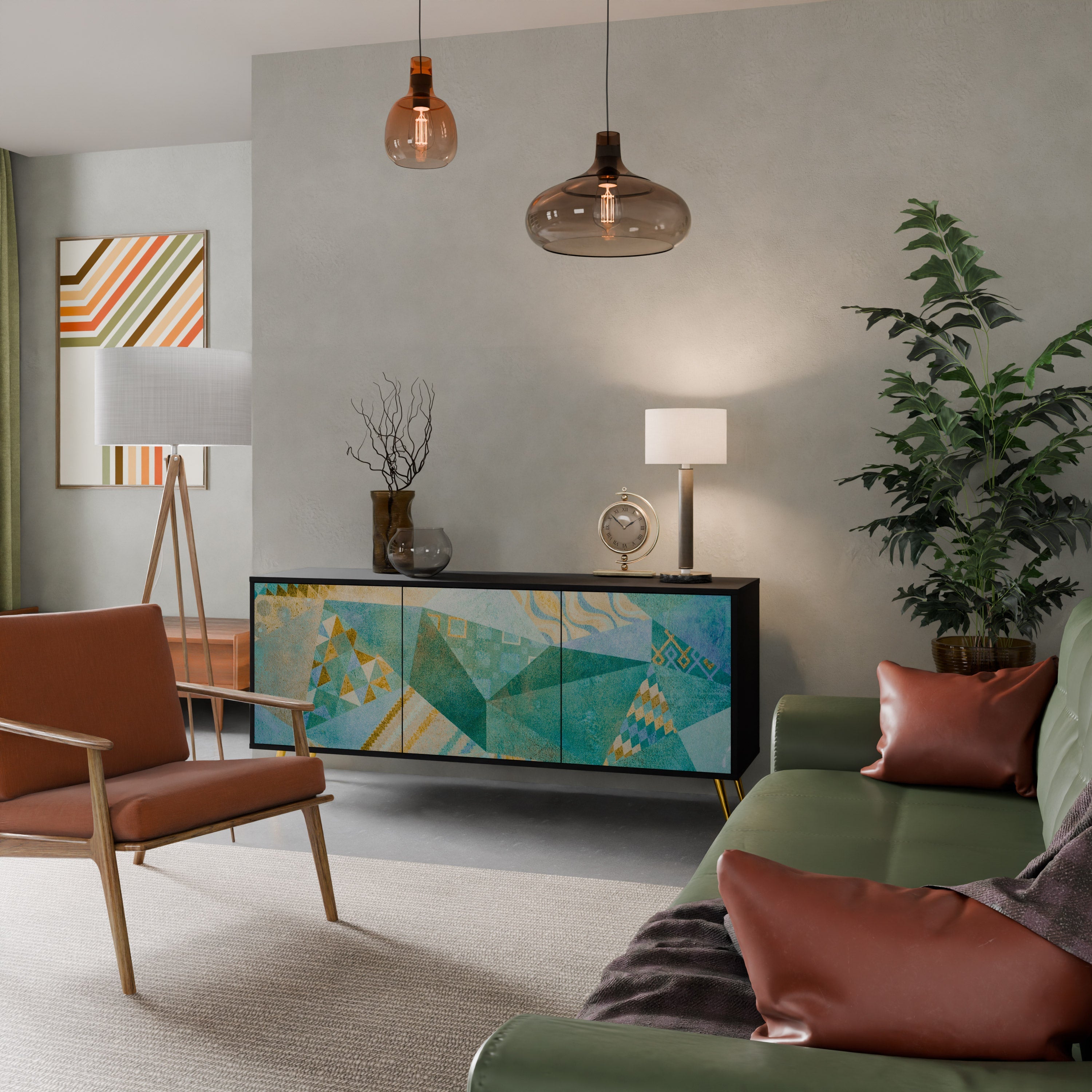 Buffet 3 portes SPECTRUM SPLENDOR finition noire