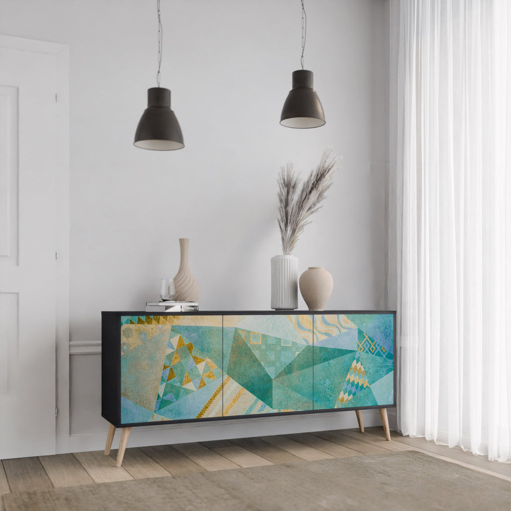 Buffet 3 portes SPECTRUM SPLENDOR finition noire