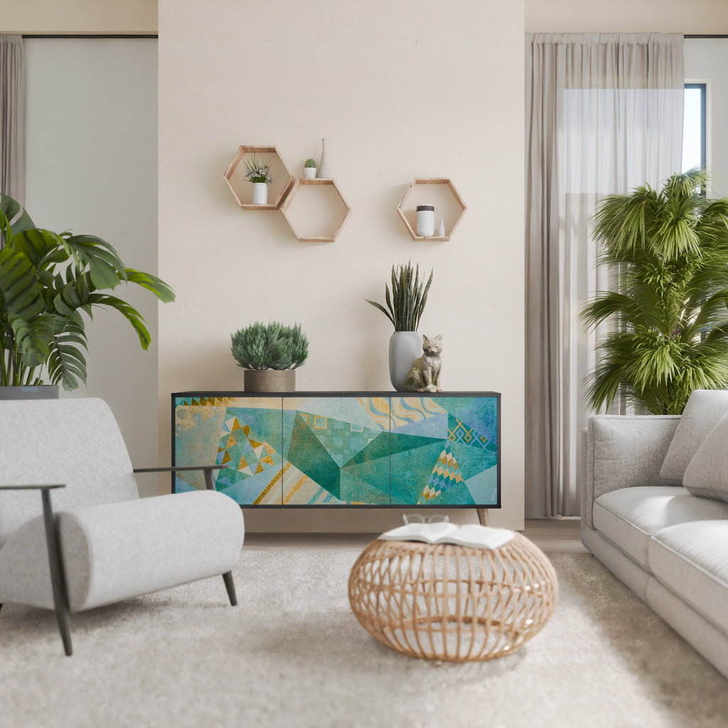 Buffet 3 portes SPECTRUM SPLENDOR finition noire