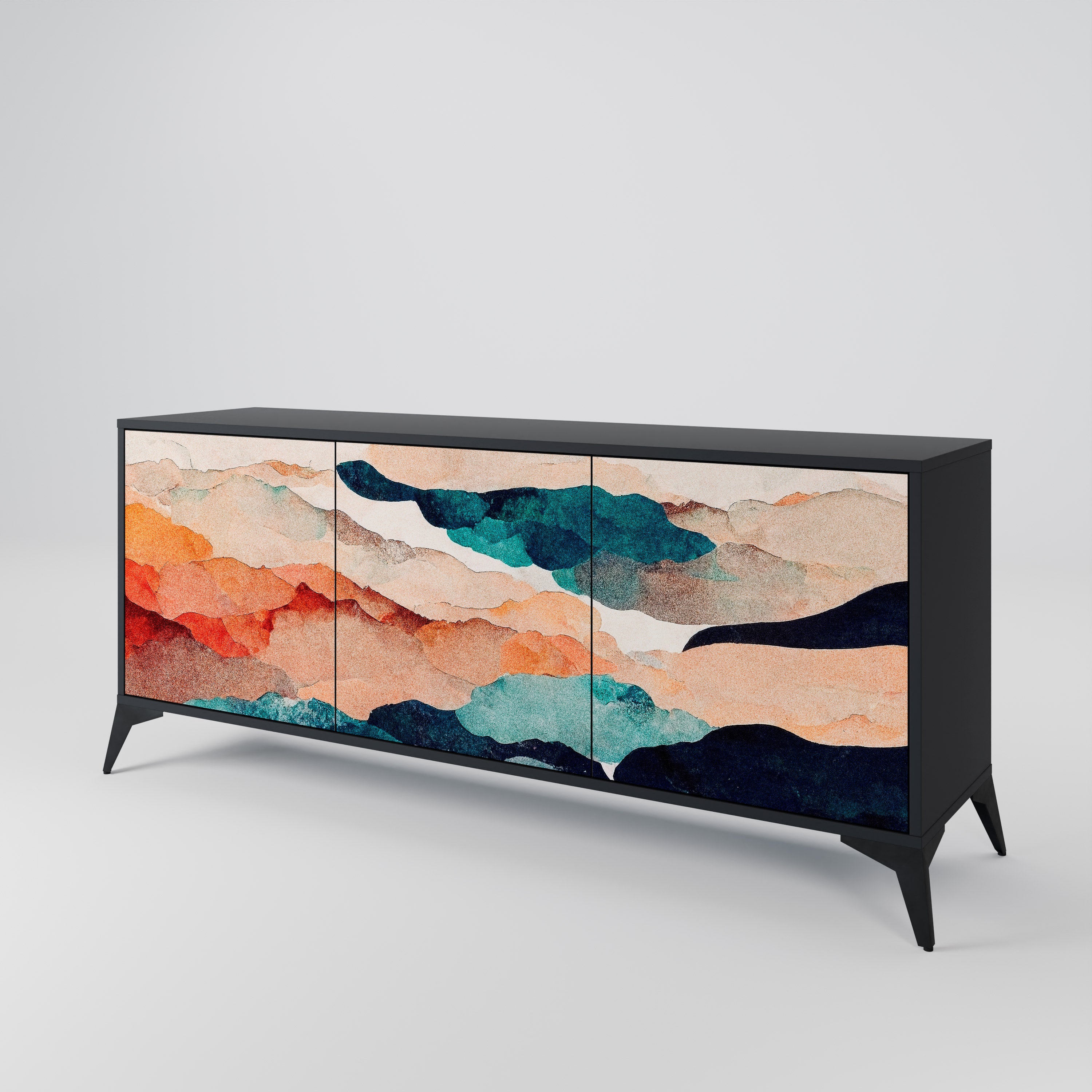 ABSTRACT LANDSCAPE 3-Door Sideboard