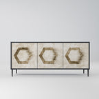 HEXAGONAL SHAPES 3-Door Sideboard