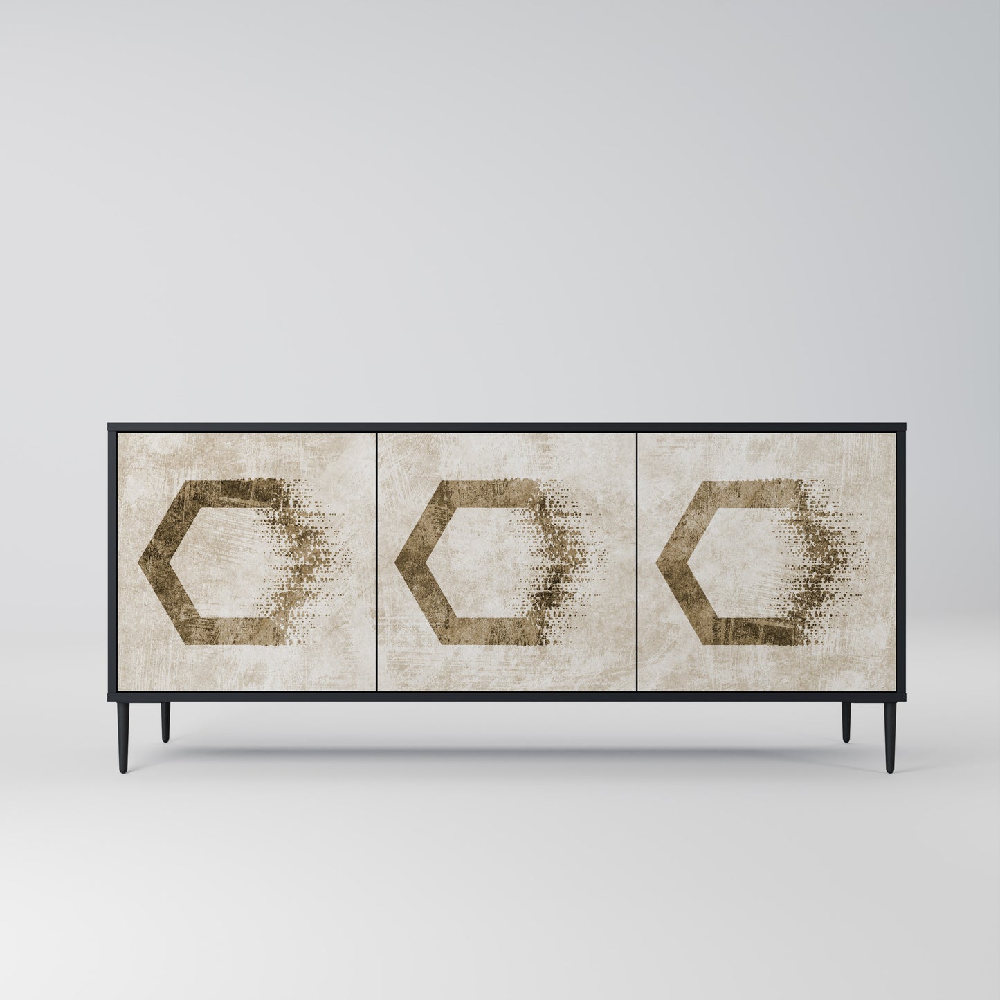 HEXAGONAL SHAPES 3-Door Sideboard