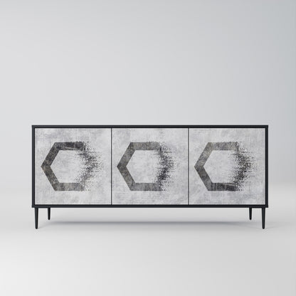 HEXAGONAL FIGURES 3-Door Sideboard