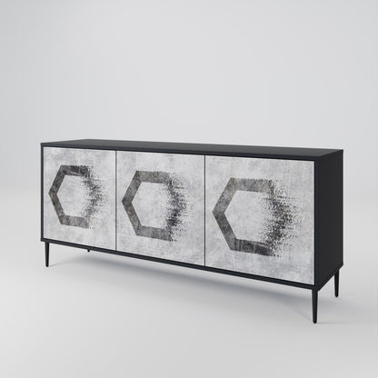 HEXAGONAL FIGURES 3-Door Sideboard
