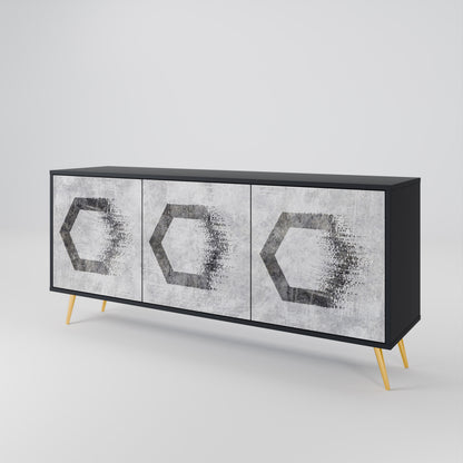 HEXAGONAL FIGURES 3-Door Sideboard