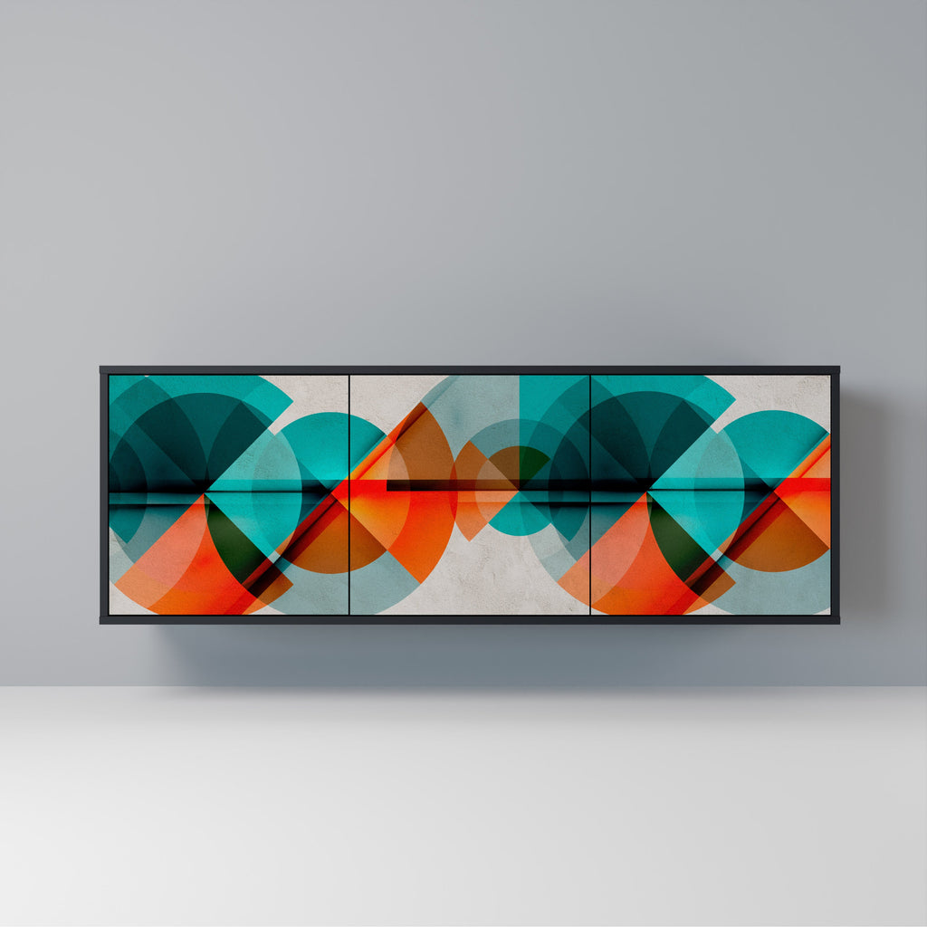 Buffet 3 portes CIRCULAR RHAPSODY en finition noire