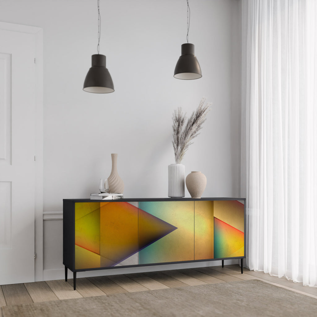 Buffet 3 portes PIERCING SHARPNESS finition noire