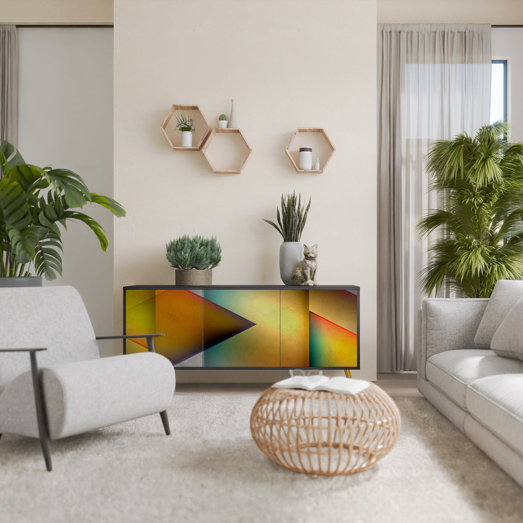 Buffet 3 portes PIERCING SHARPNESS finition noire