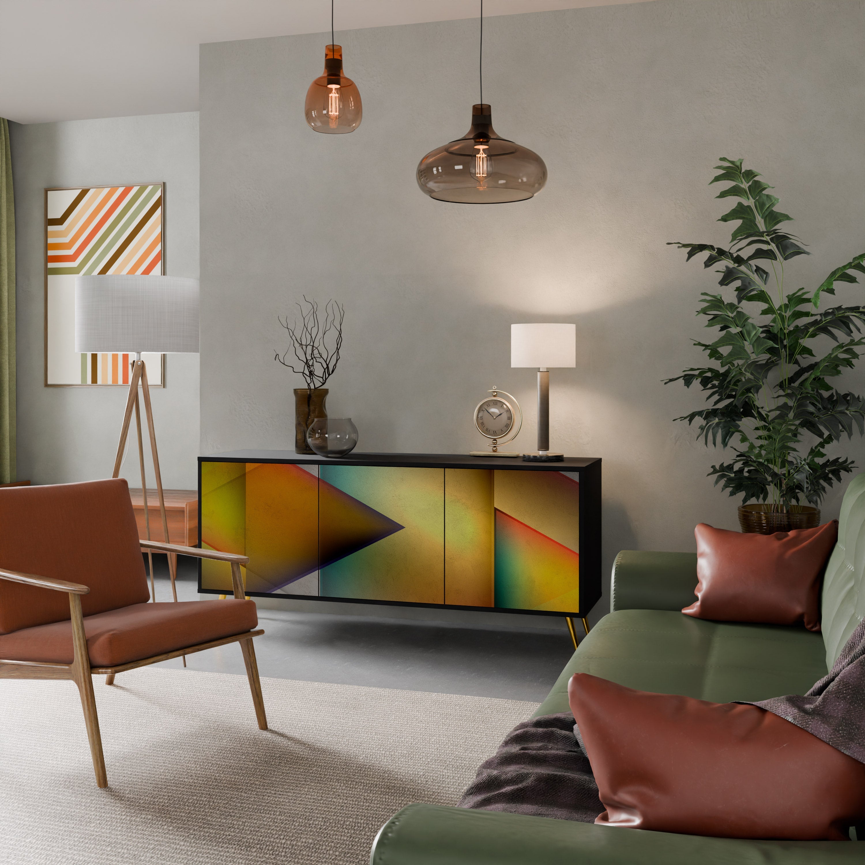 Buffet 3 portes PIERCING SHARPNESS finition noire