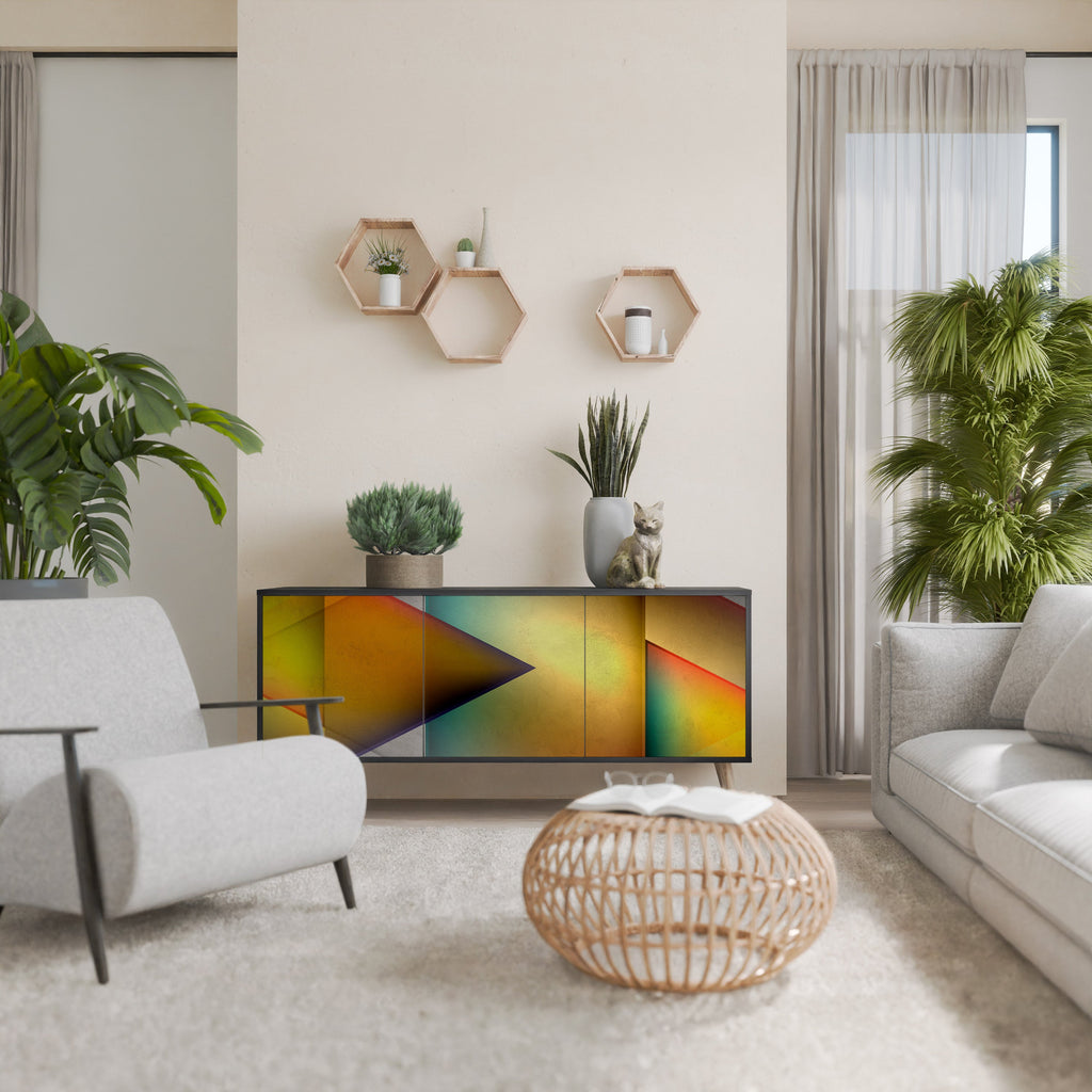 Buffet 3 portes PIERCING SHARPNESS finition noire