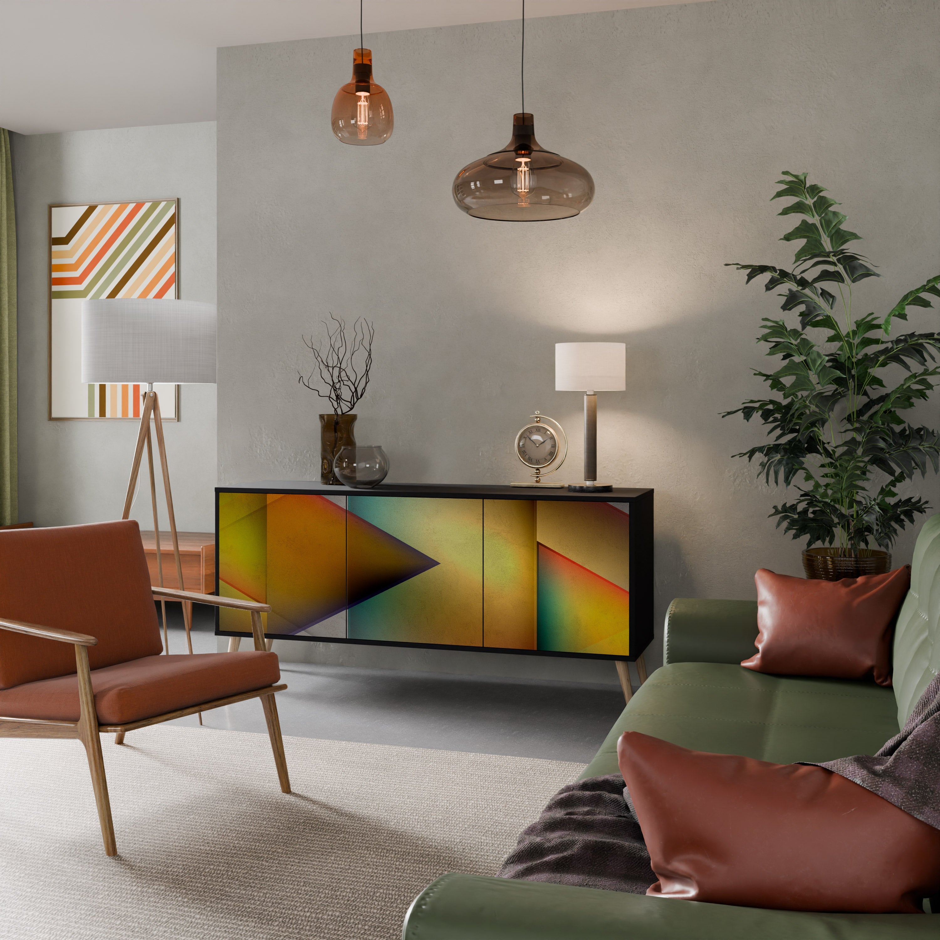 Buffet 3 portes PIERCING SHARPNESS finition noire