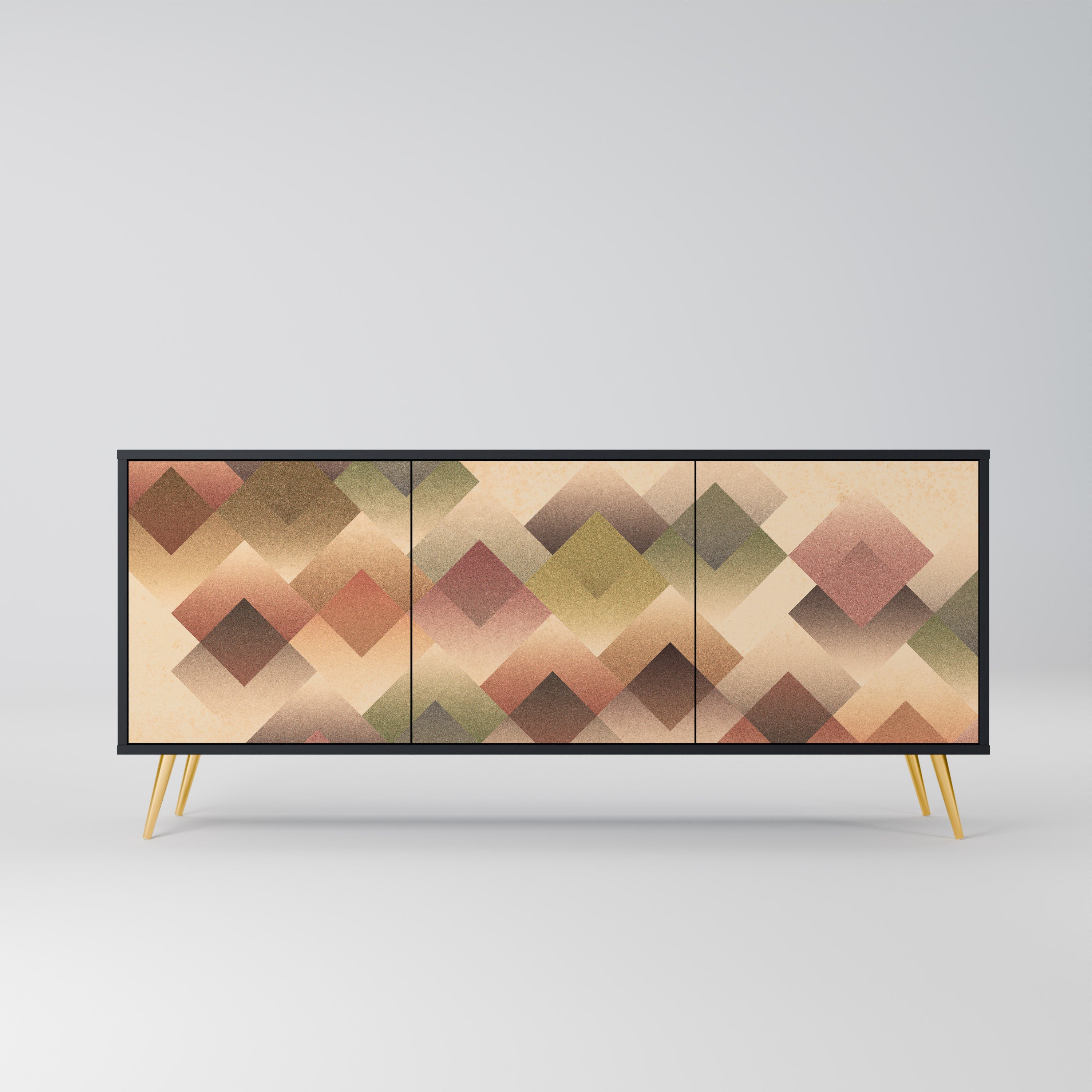 Buffet 3 portes GEOMETRIC FUSION en finition noire