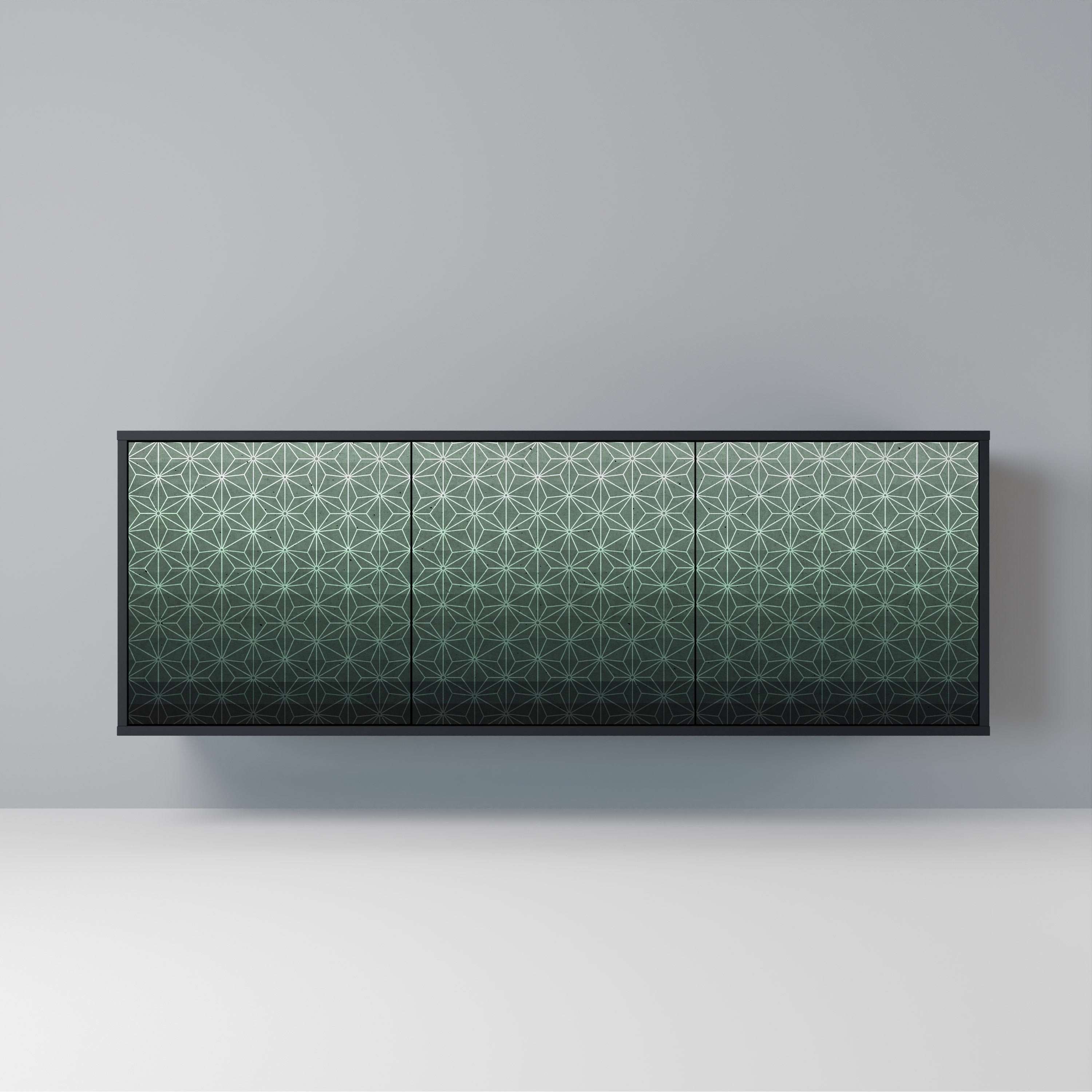 Buffet 3 portes ORNAMENTAL GLIMMER en finition noire