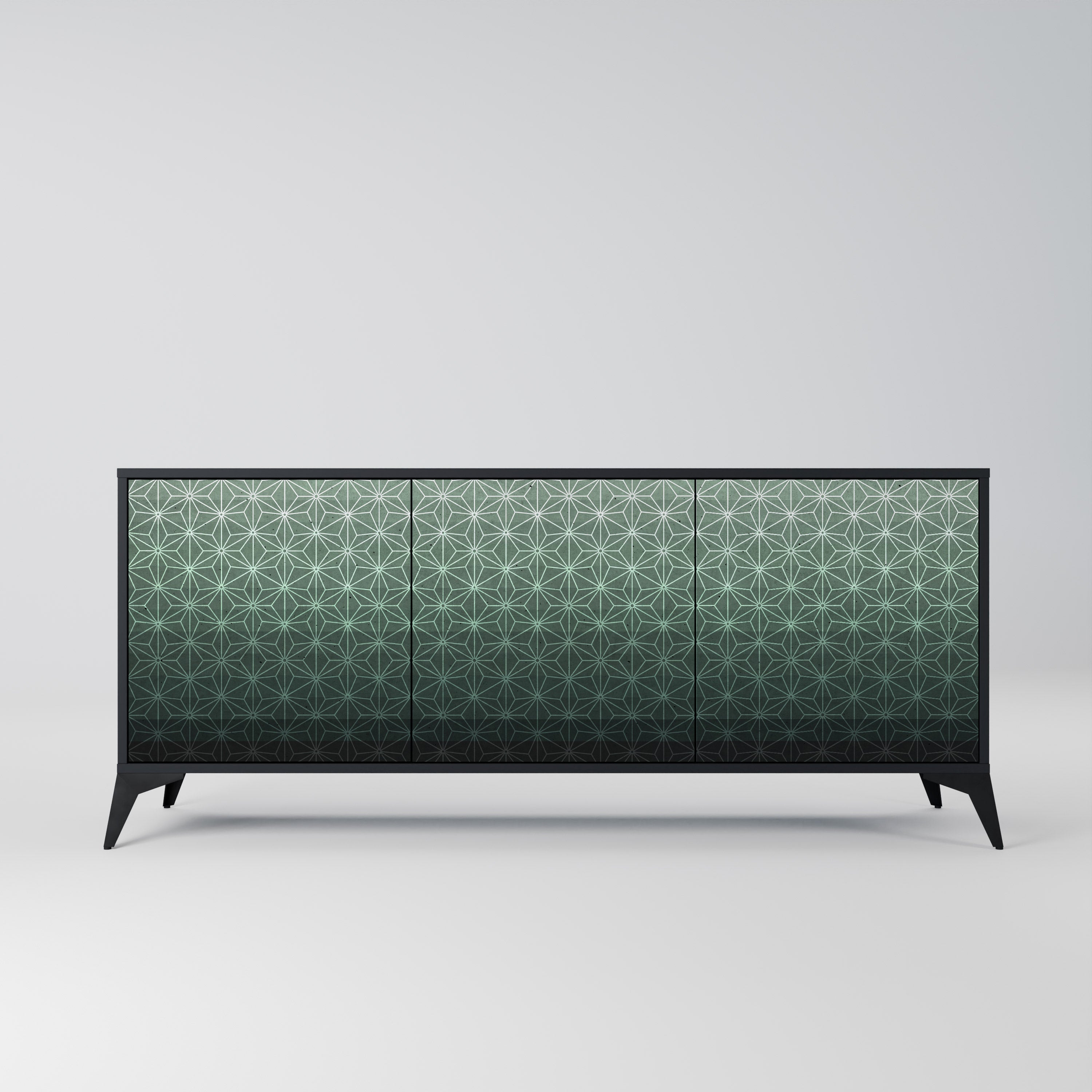 Buffet 3 portes ORNAMENTAL GLIMMER en finition noire