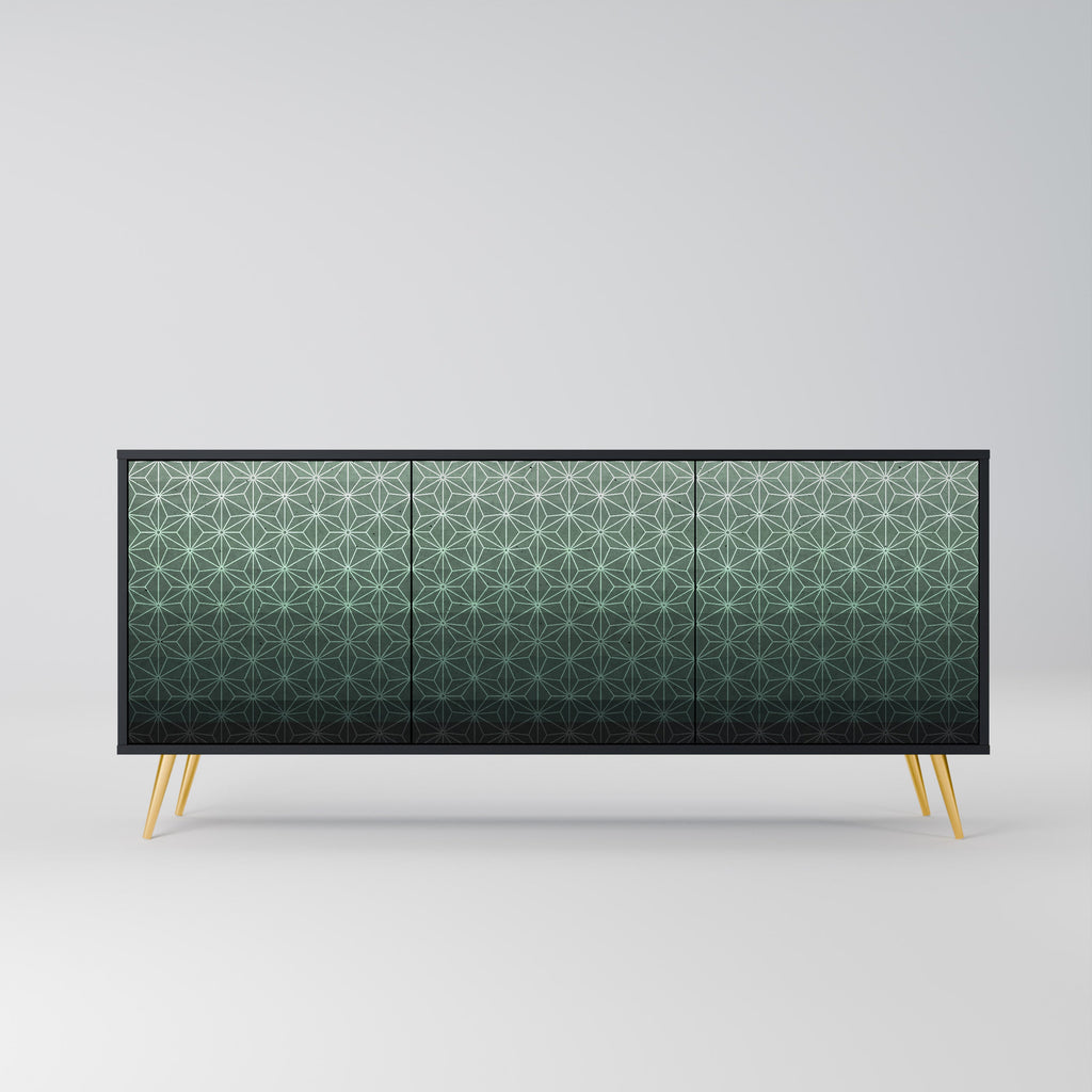 Buffet 3 portes ORNAMENTAL GLIMMER en finition noire