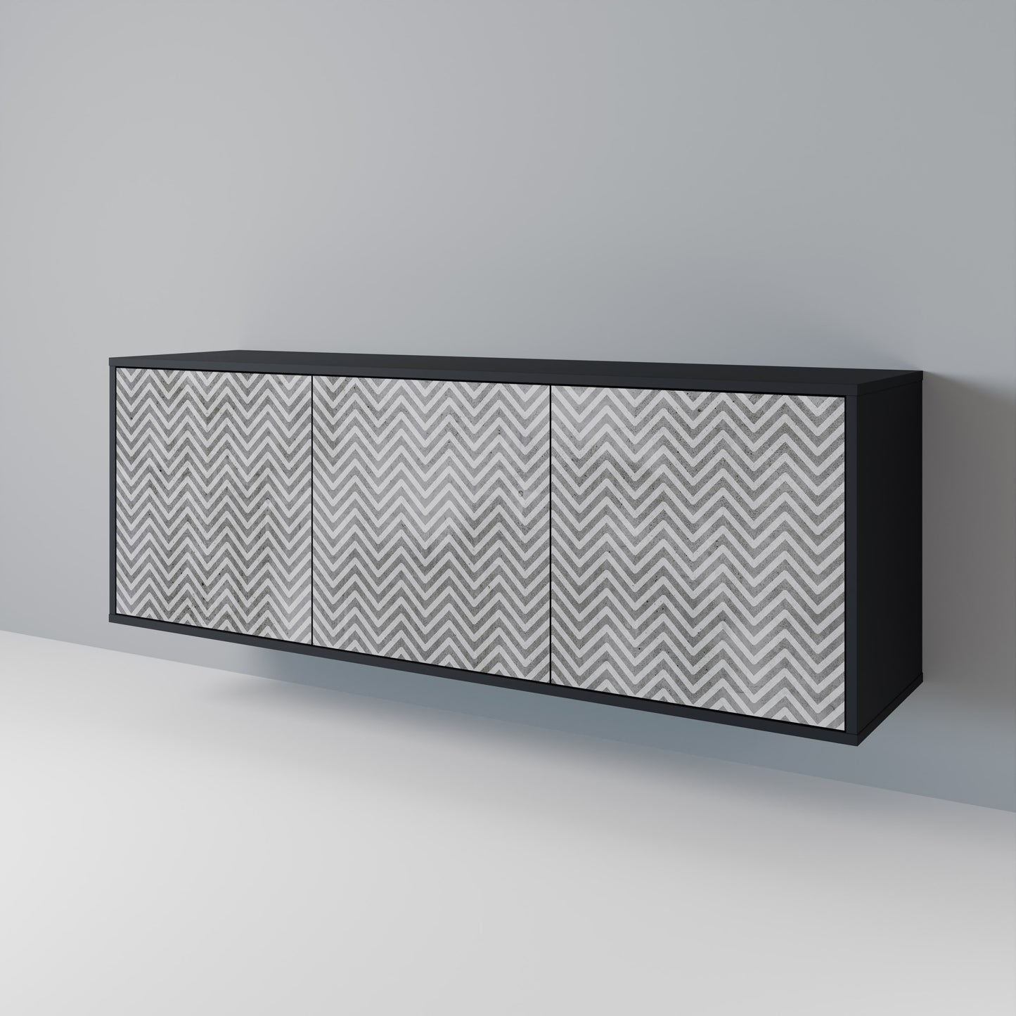 CONCRETE ZIG ZAG 3-Door Sideboard